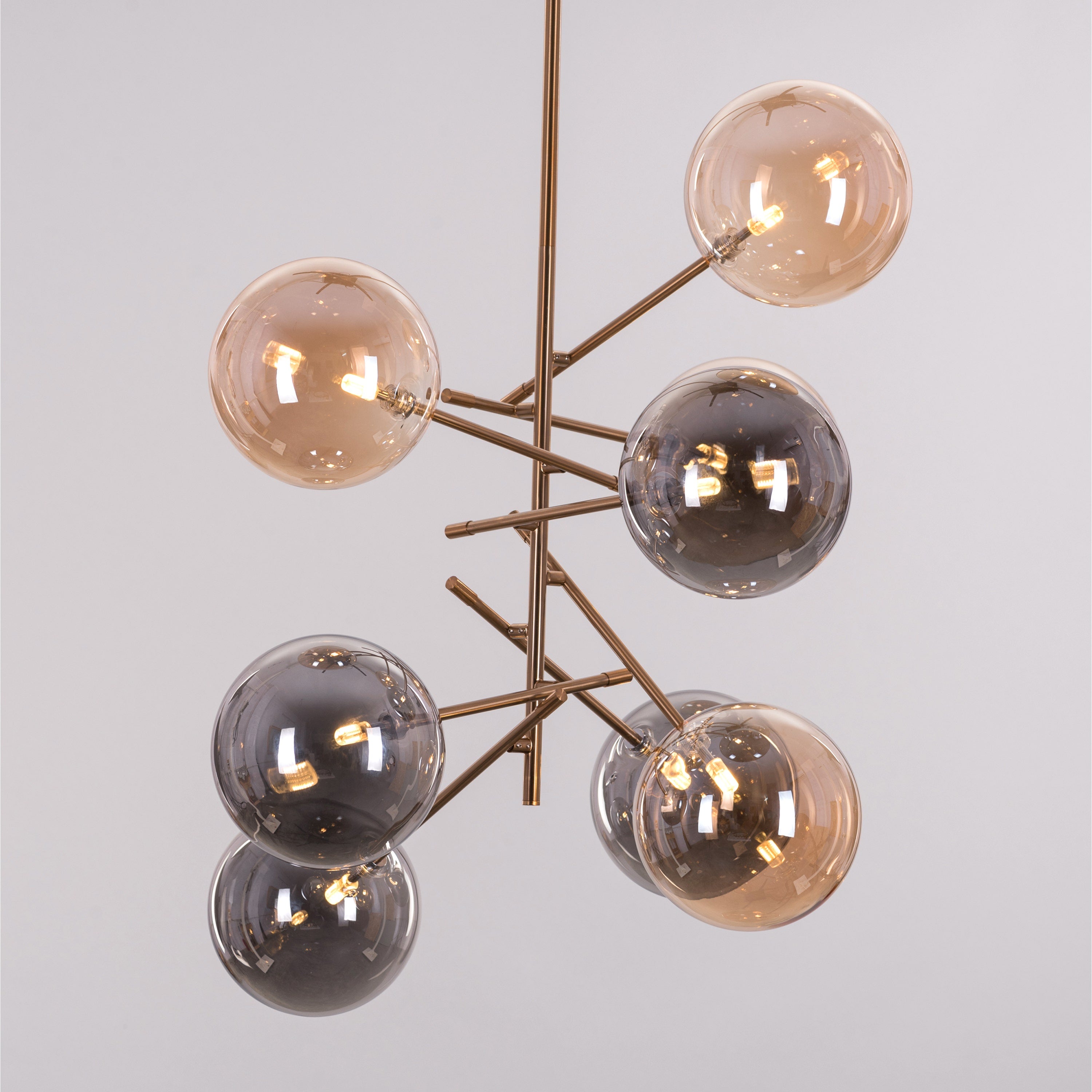 Pied Piper Posh (Large, Amber, Smokey Grey) Glass Chandelier