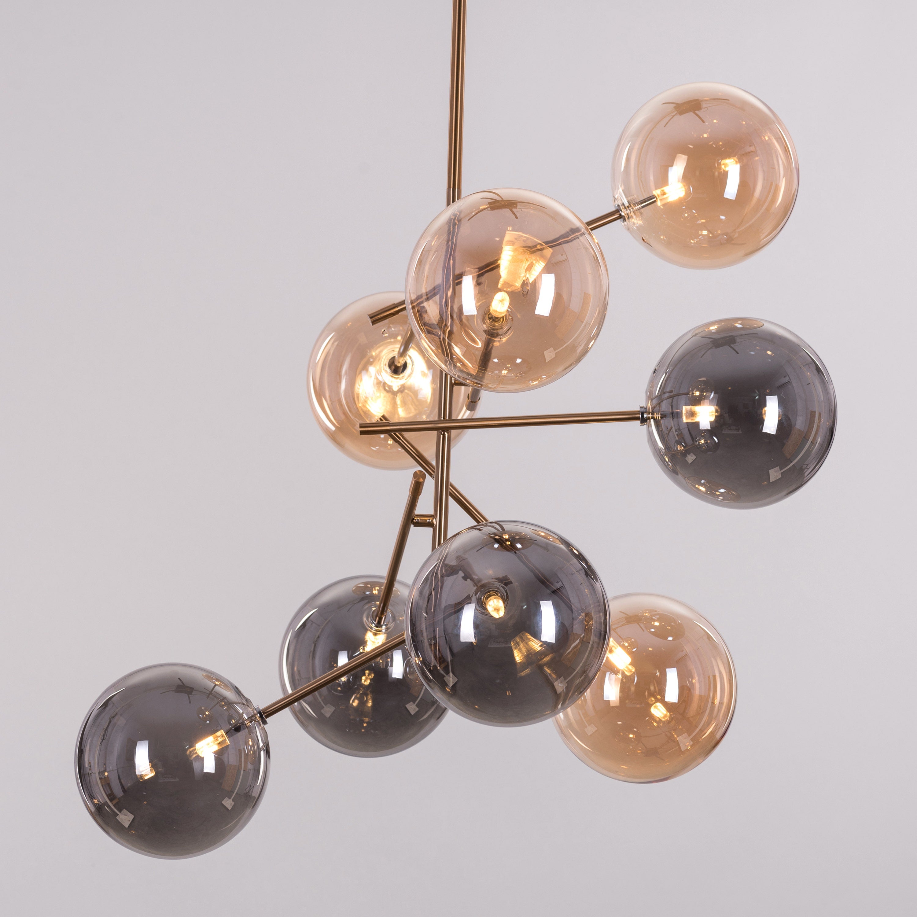 Pied Piper Posh (Large, Amber, Smokey Grey) Glass Chandelier