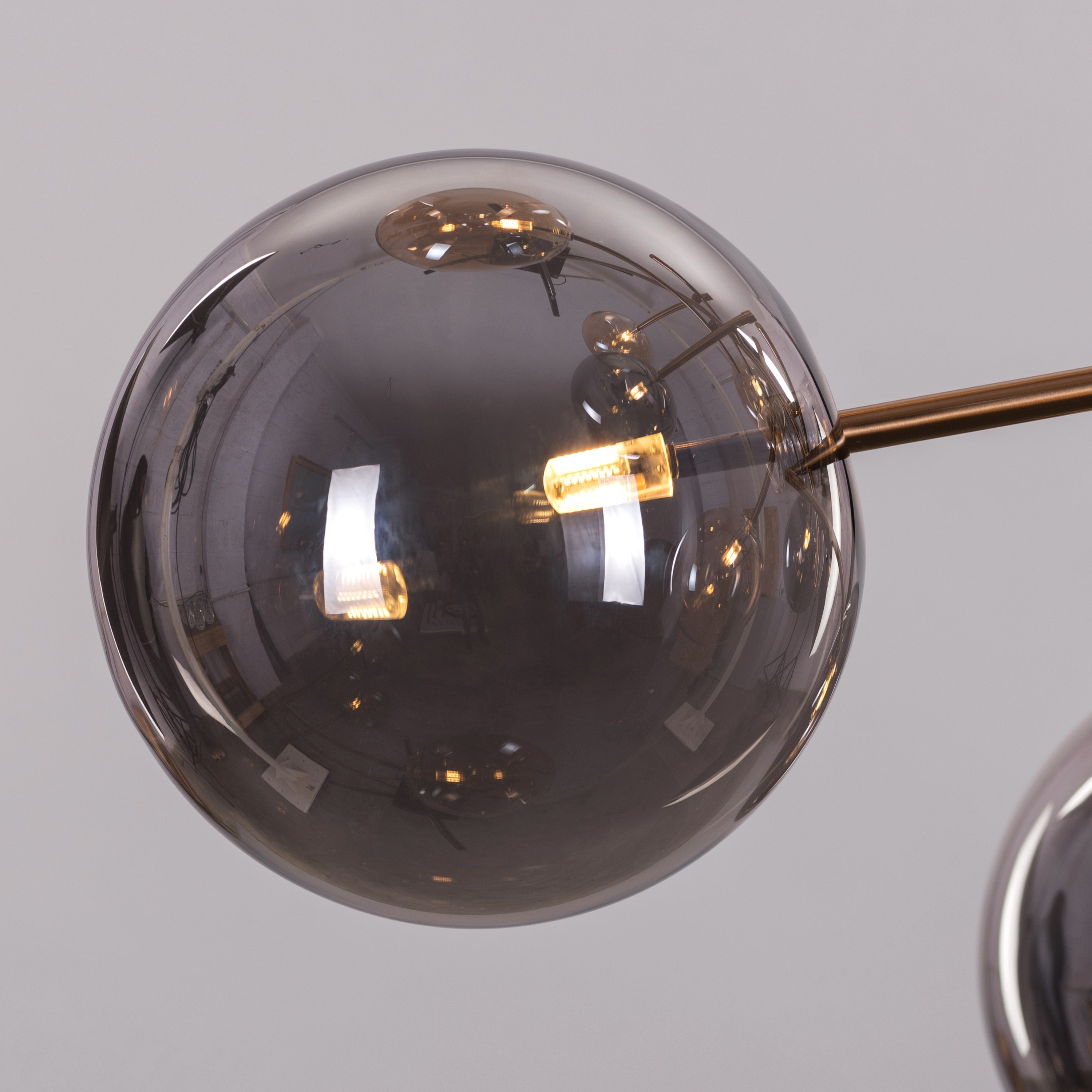 Pied Piper Posh (Large, Amber, Smokey Grey) Glass Chandelier