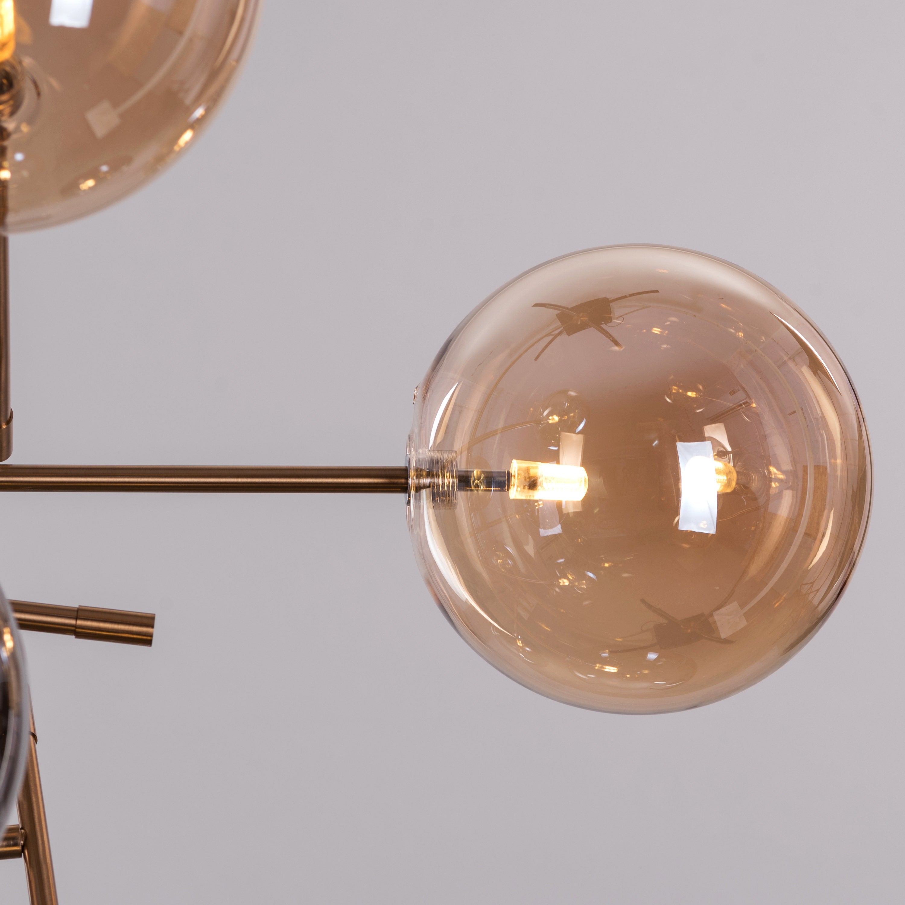 Pied Piper Posh (Large, Amber, Smokey Grey) Glass Chandelier