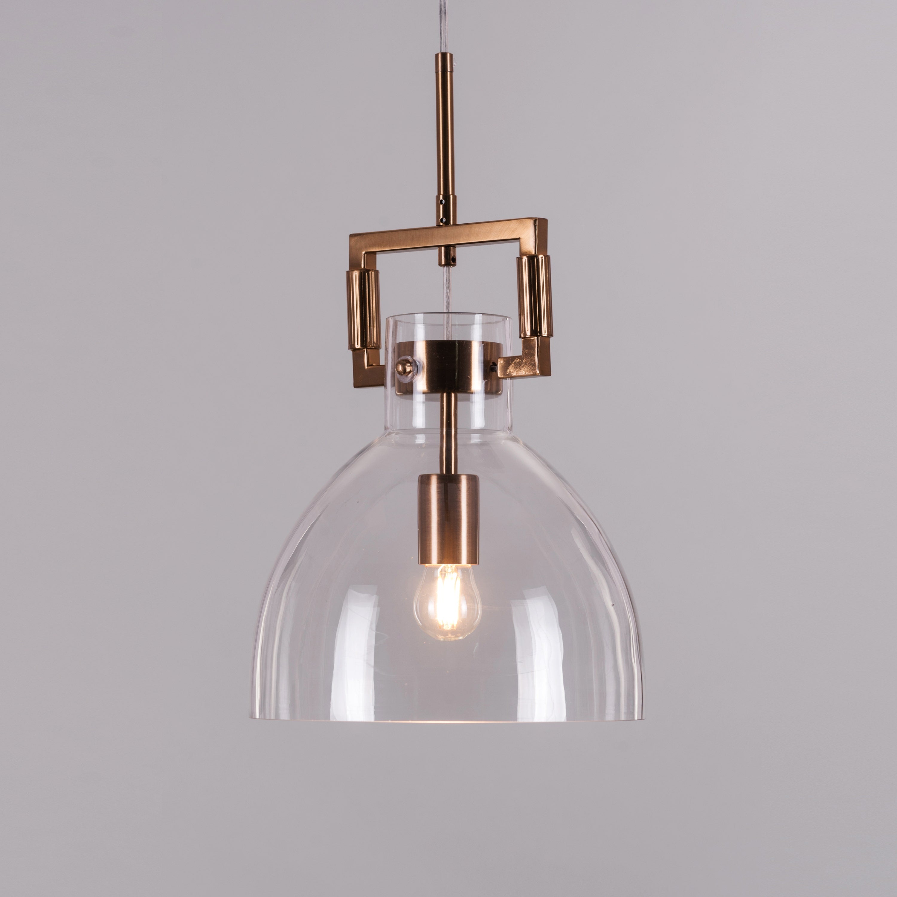 High Hopes (Oval, Gold) Clear Glass Pendant Light