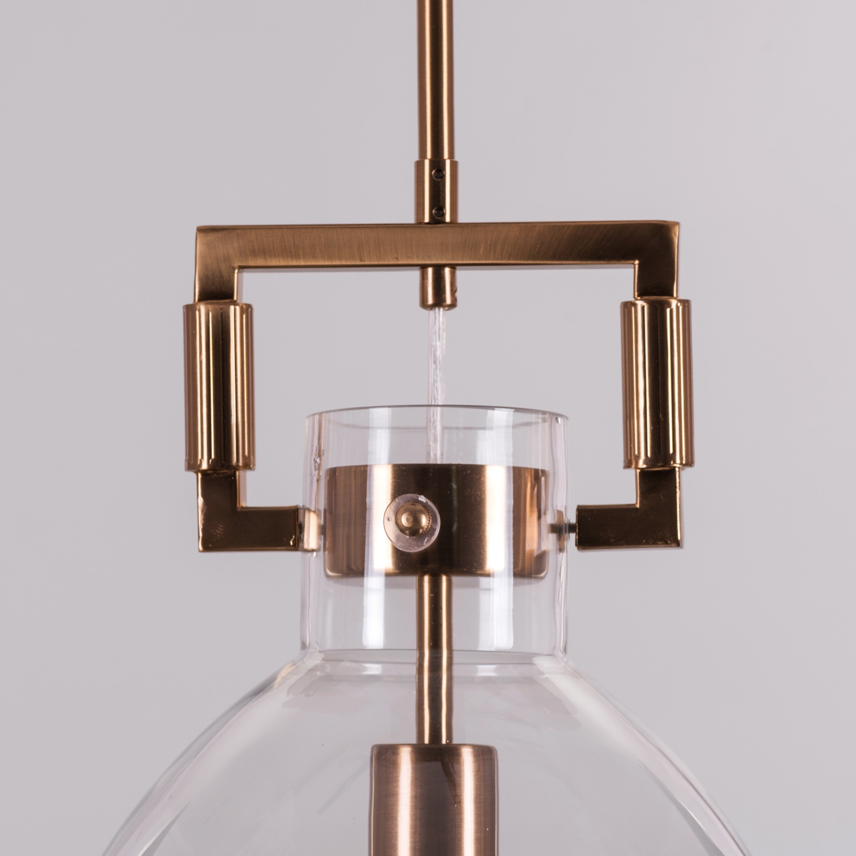 High Hopes (Oval, Gold) Clear Glass Pendant Light