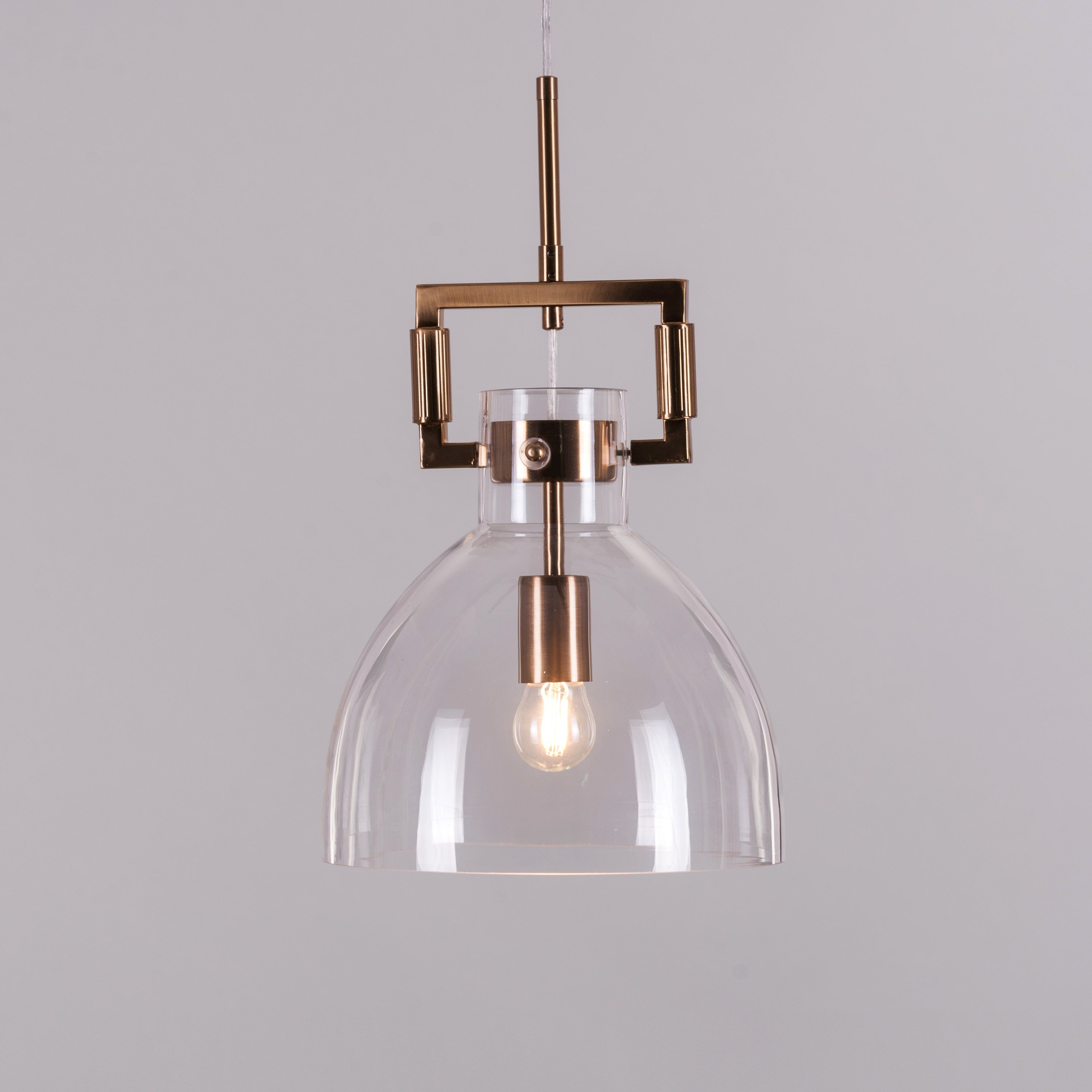 High Hopes (Oval, Gold) Clear Glass Pendant Light