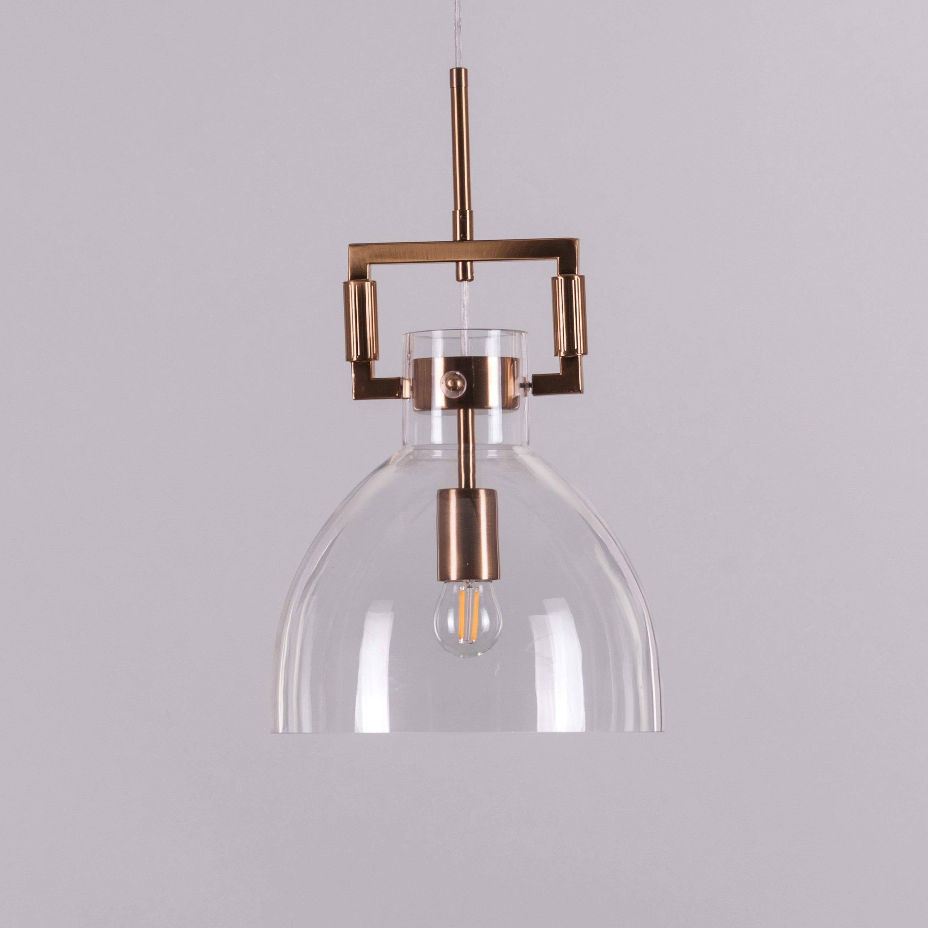 High Hopes (Oval, Gold) Clear Glass Pendant Light