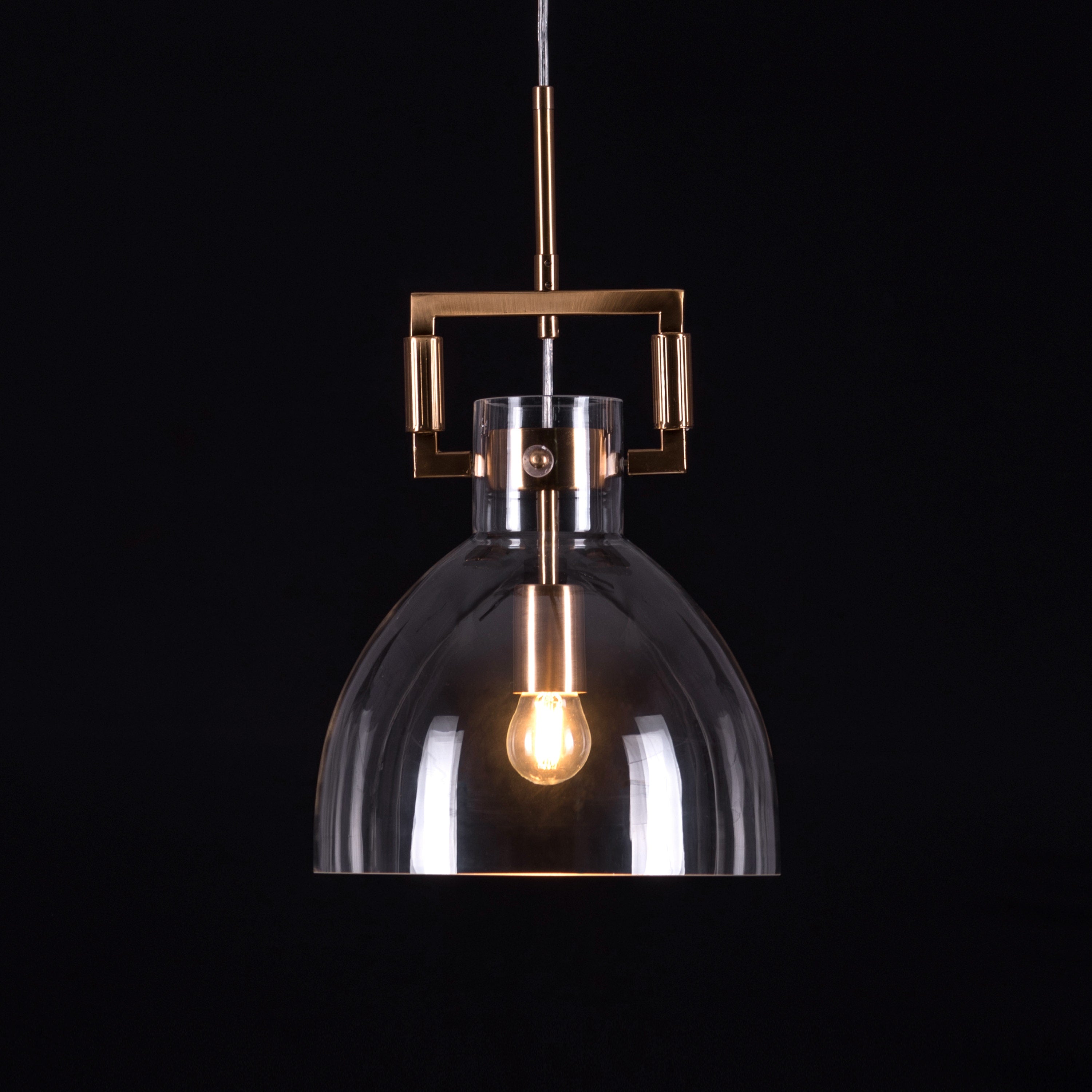 High Hopes (Oval, Gold) Clear Glass Pendant Light
