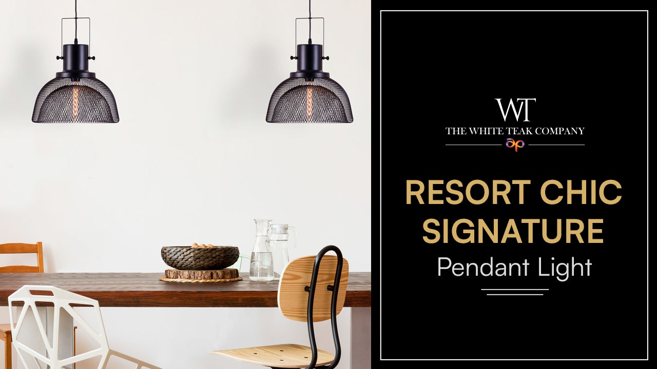 Resort Chic Signature (Black) Pendant Light