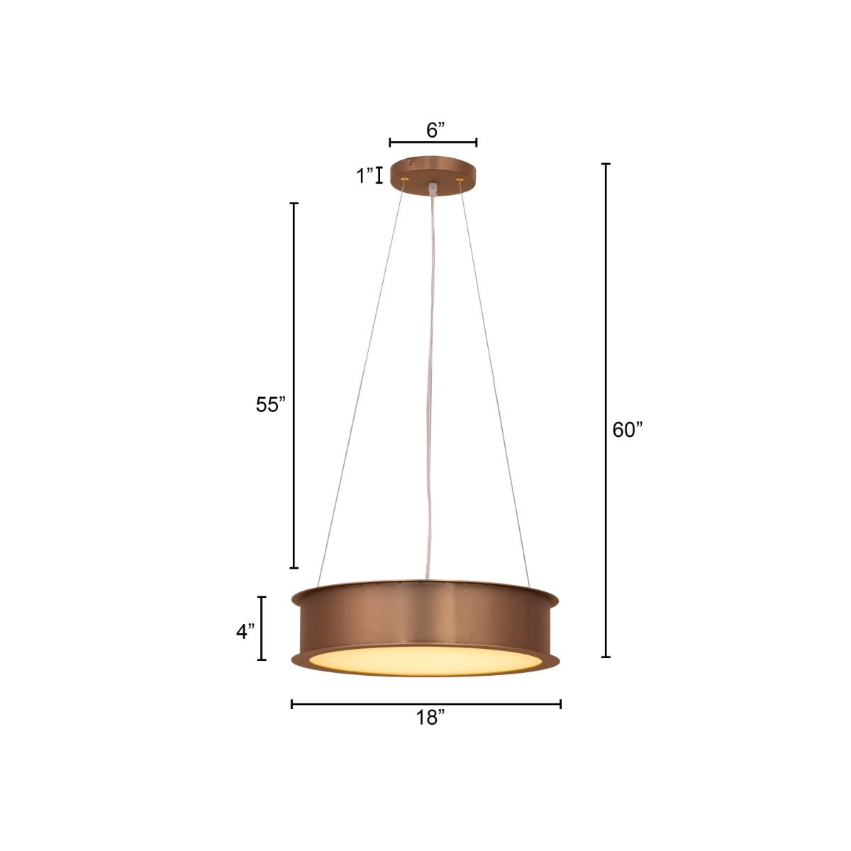 Treasure (Gold, Dimmable LED with Remote Control) Pendant Light
