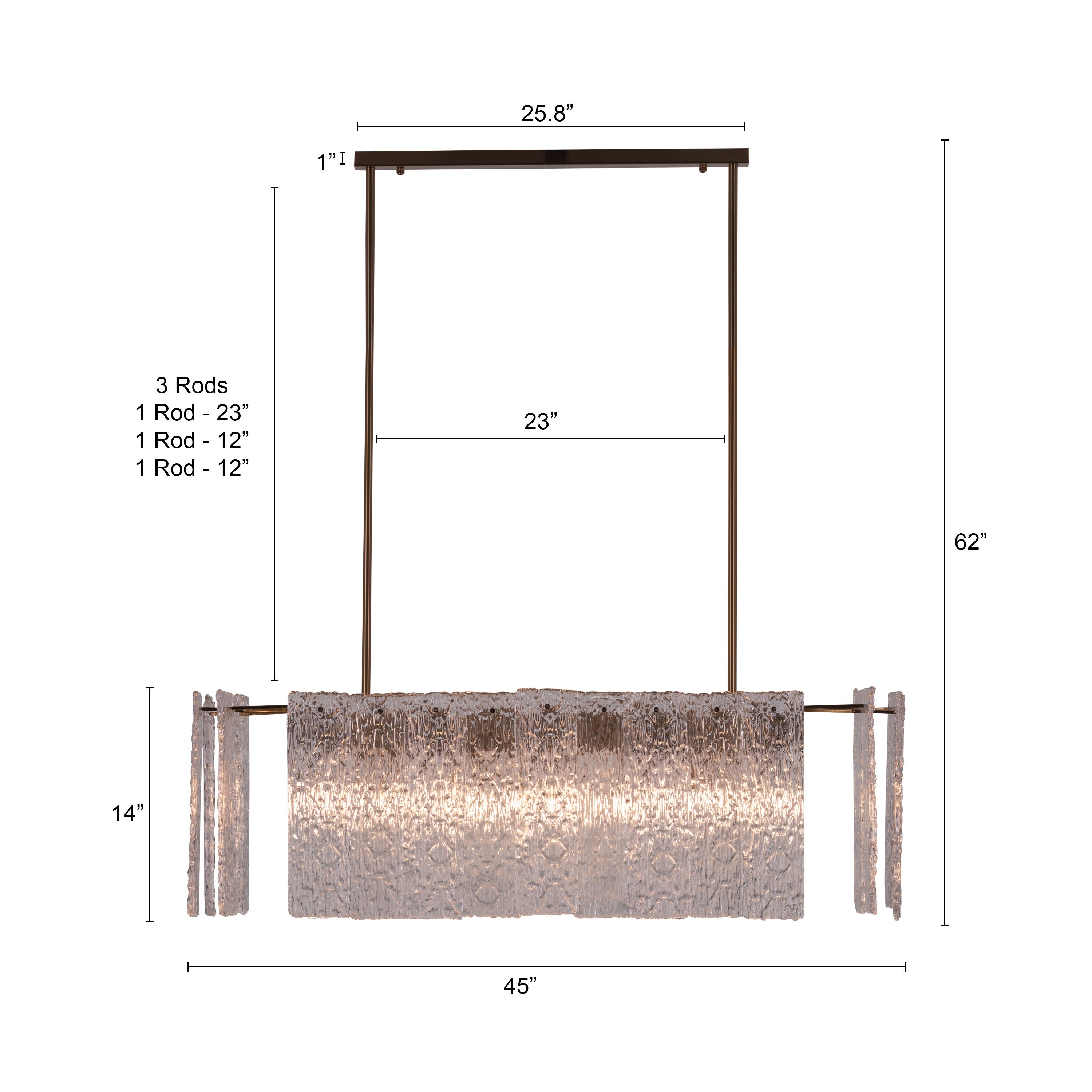 Vienna Waiting (Large, Gold) Glass Chandelier