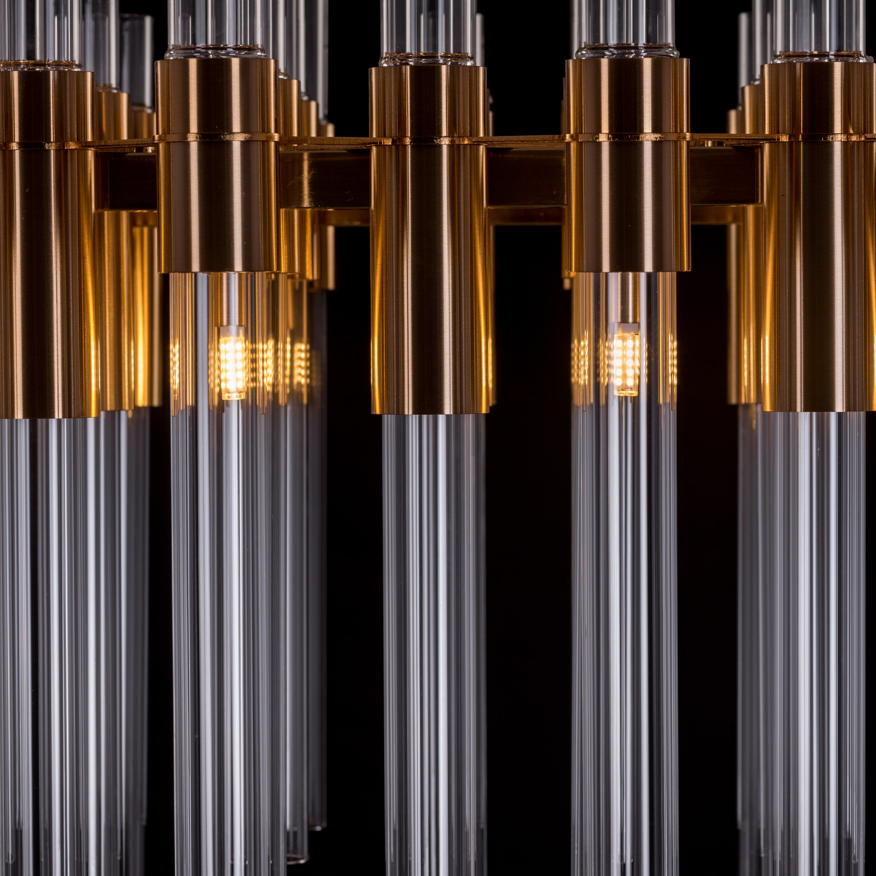 Married In Milan Grand (Large, Gold) Glass Tube Chandelier