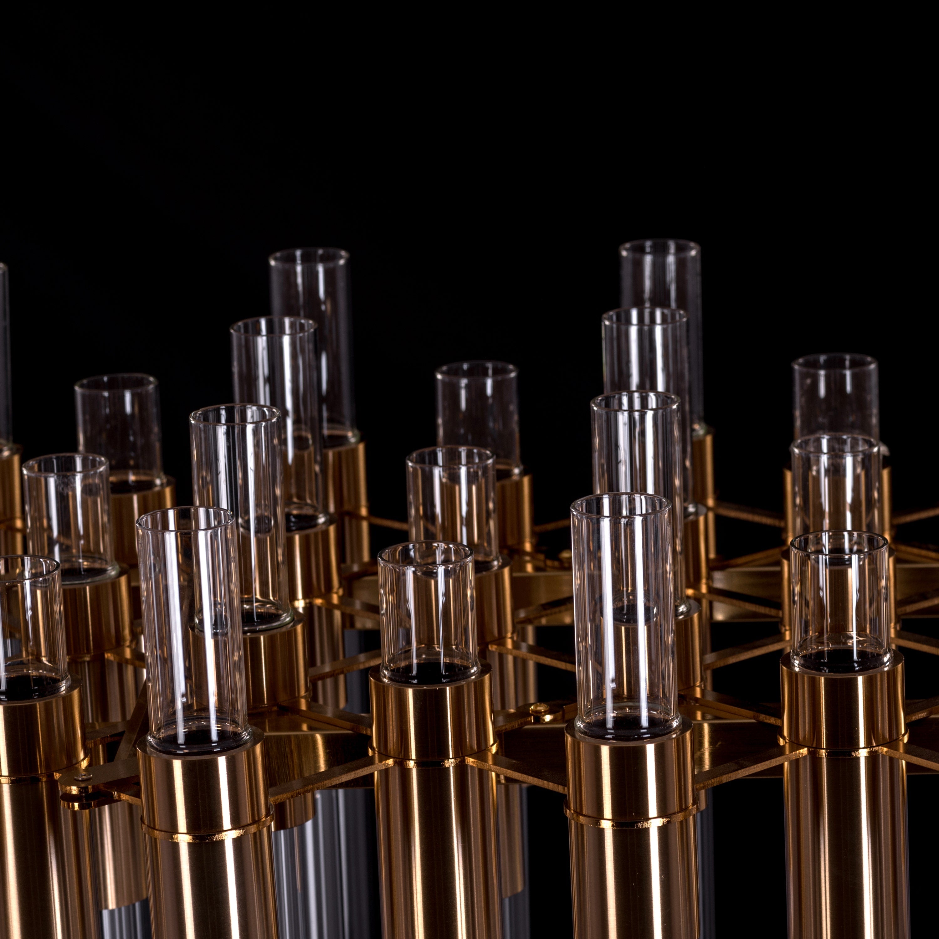 Married In Milan Grand (Large, Gold) Glass Tube Chandelier