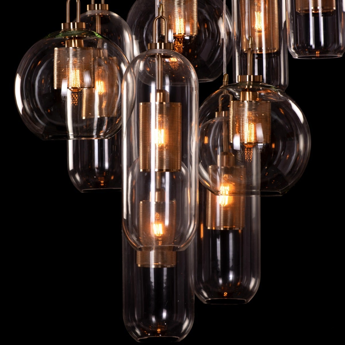 Star Of The Show (Large, Gold) Glass Chandelier