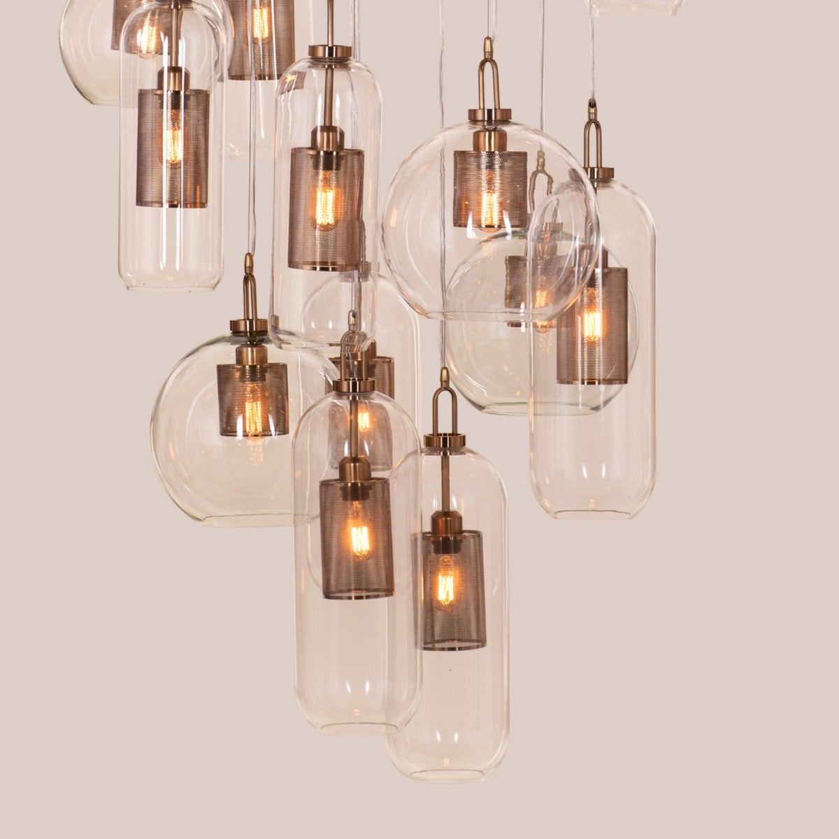 Star Of The Show (Large, Gold) Glass Chandelier