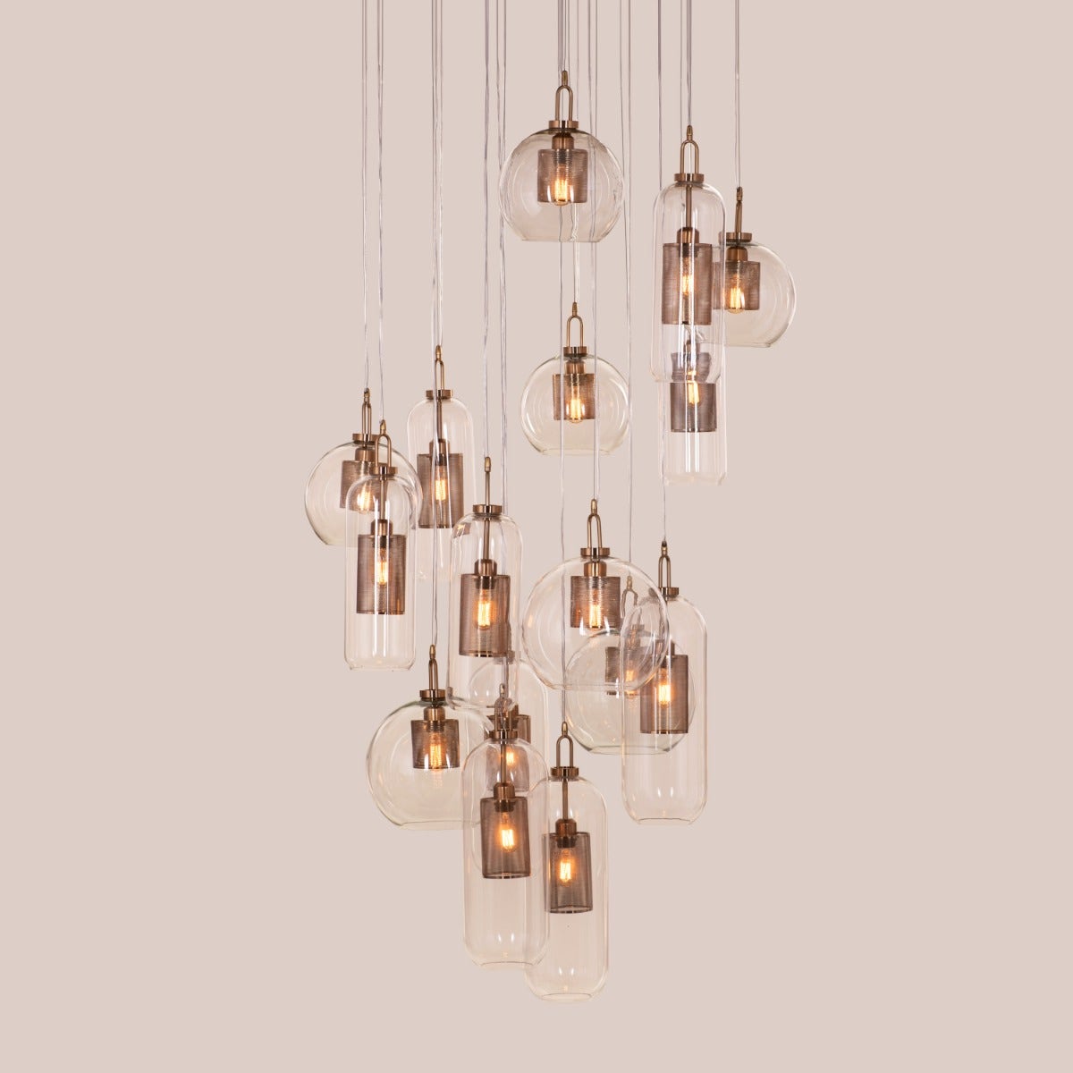 Star Of The Show (Large, Gold) Glass Chandelier