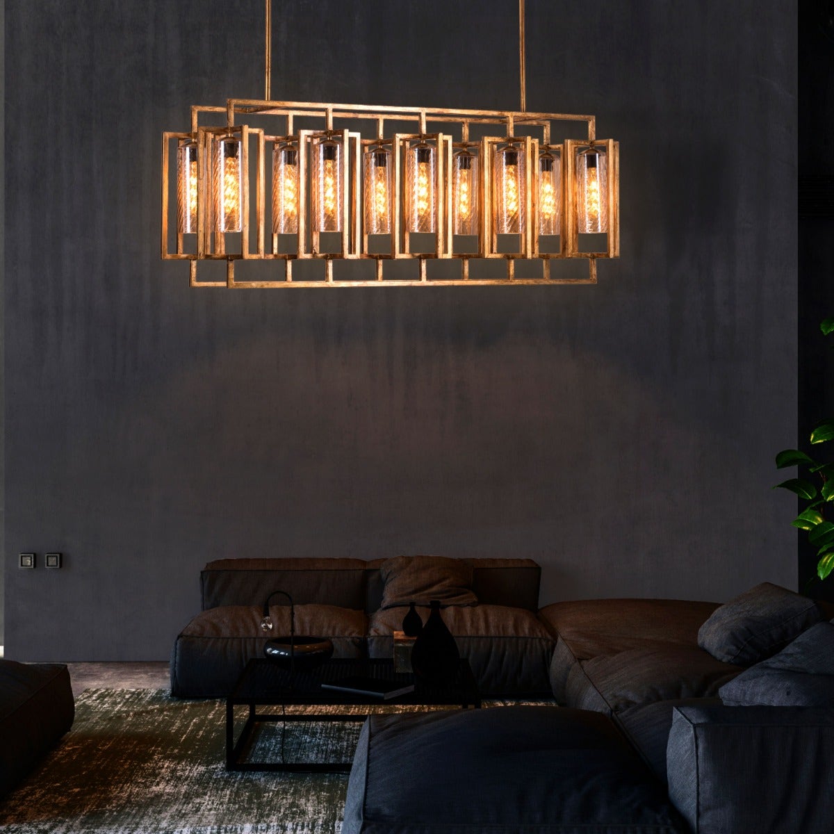 Inseparable Signature (Large, Gold Foil Gilded) Chandelier