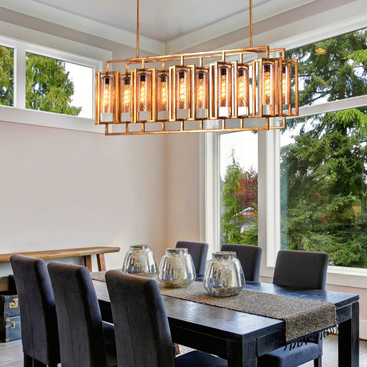 Inseparable Signature (Large, Gold Foil Gilded) Chandelier