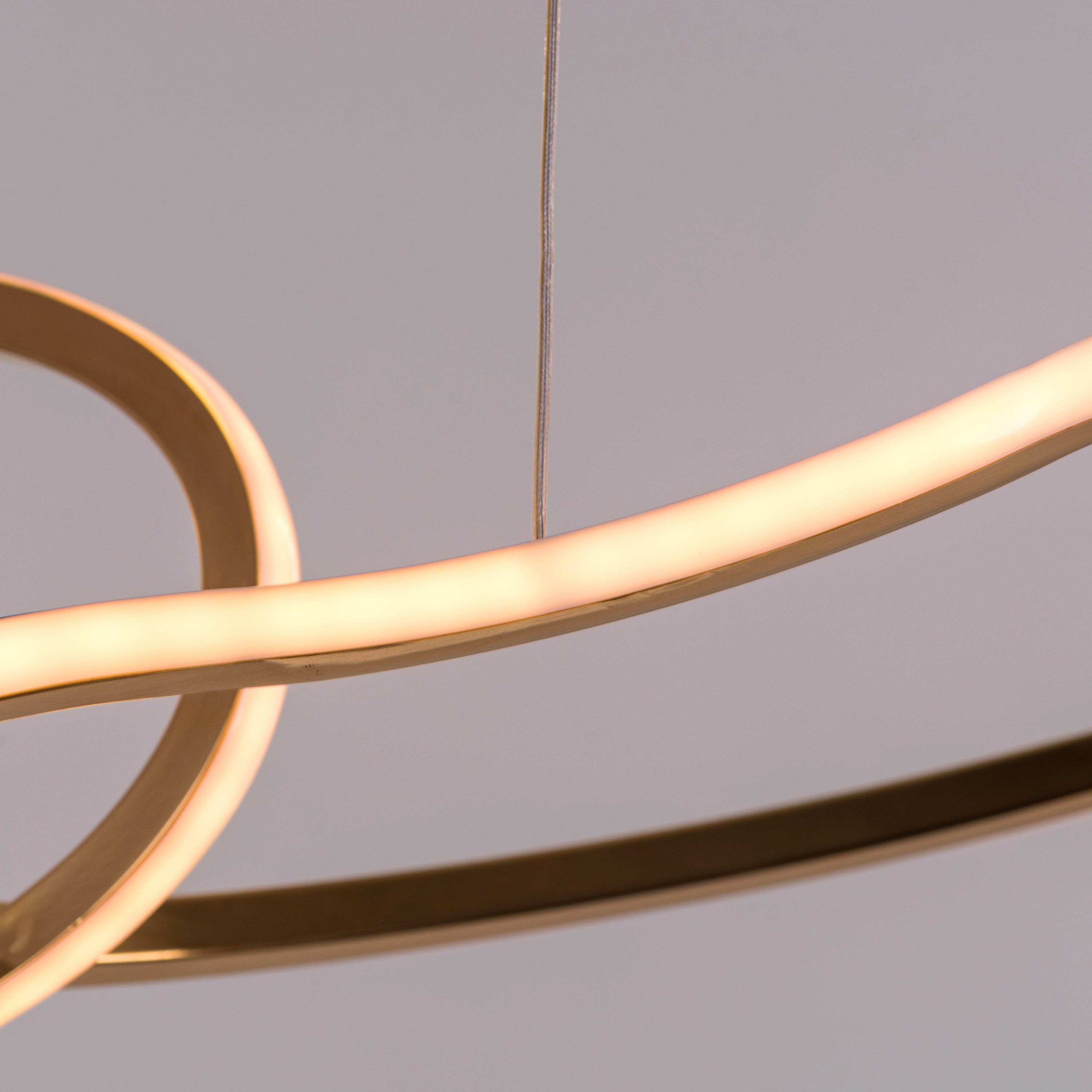 Uncuffed (Large, Dimmable LED With Remote Control) 5-Rings Chandelier