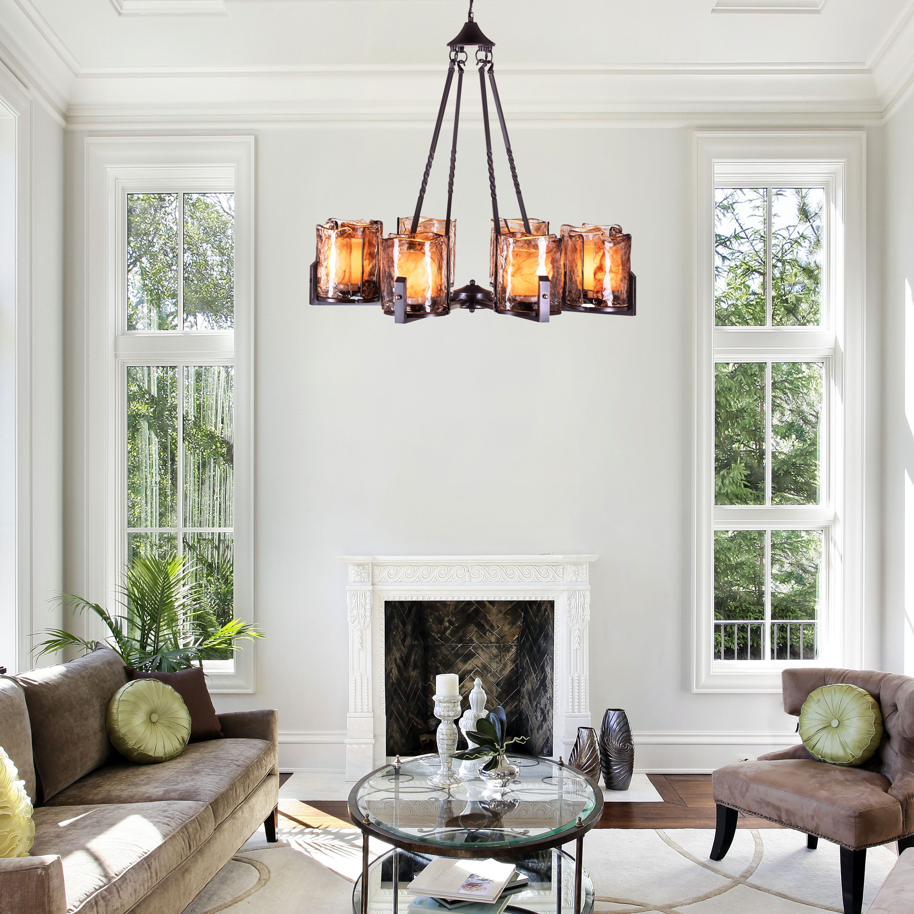 Unrequited Love (Medium, Black, 8 Hurricane) Chandelier