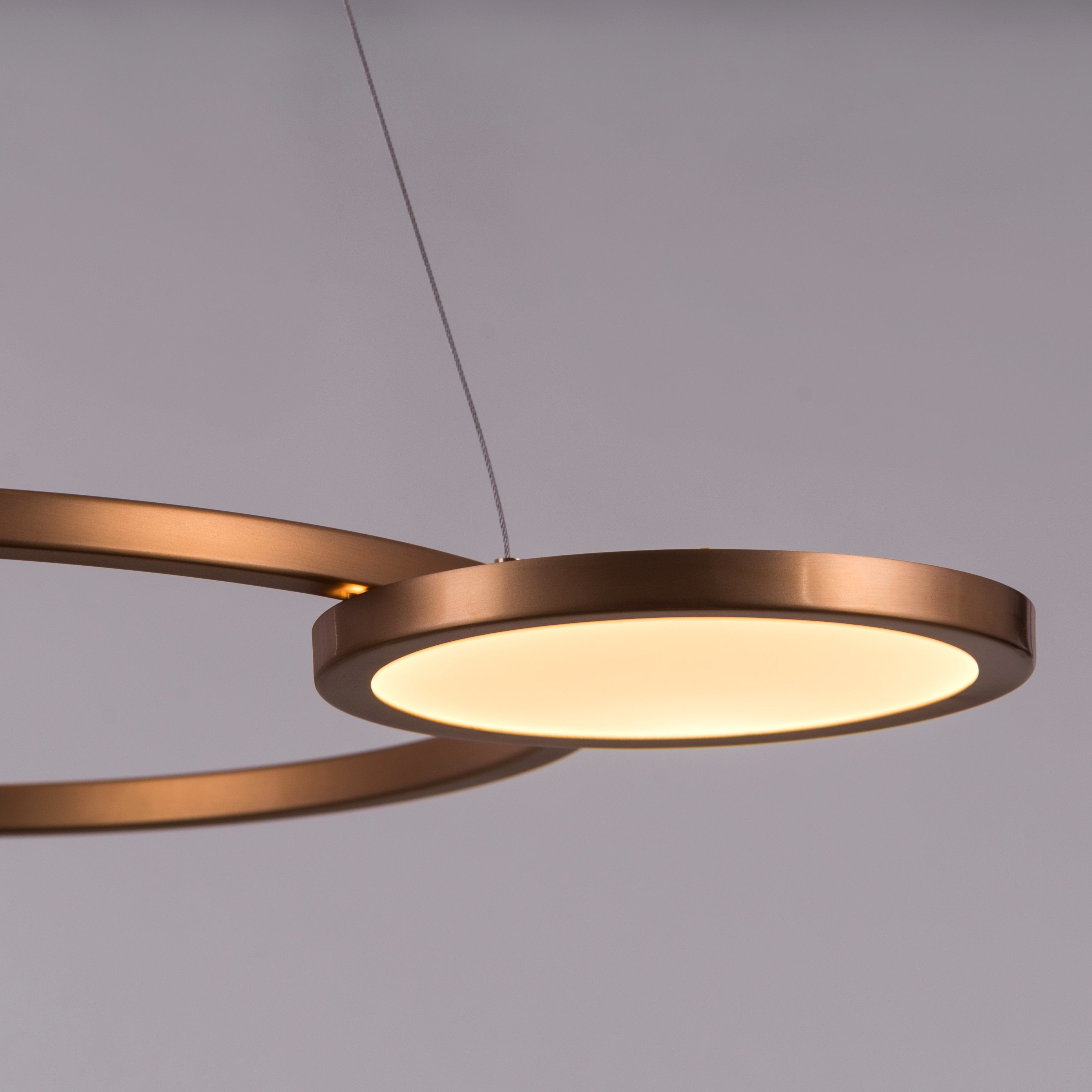 Glow & Hustle (Large, Gold, 3 Color Dimmable LED with Remote Control) Chandelier