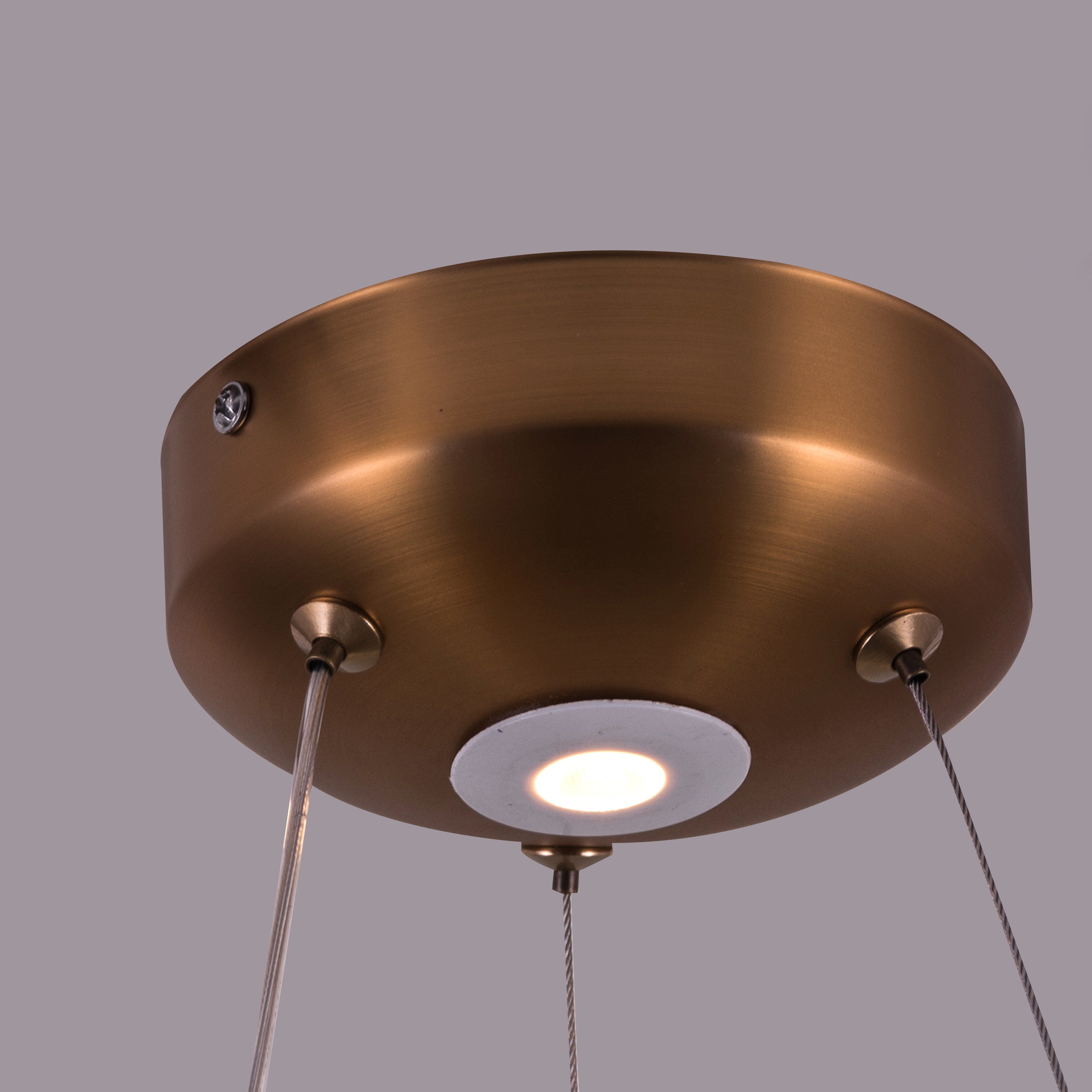 Glow & Hustle (Large, Gold, 3 Color Dimmable LED with Remote Control) Chandelier