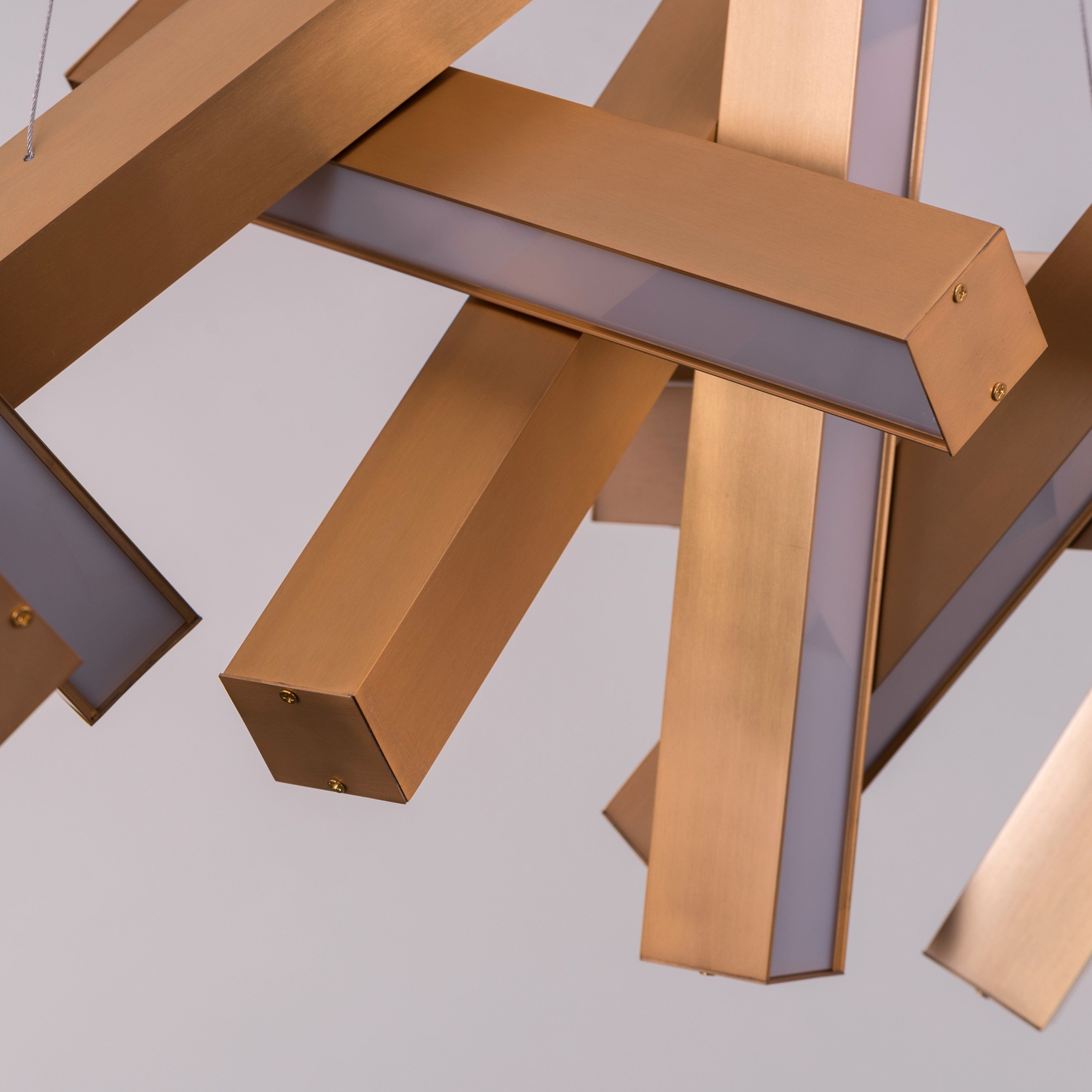 Glow Miles (Large, Gold, Dimmable LED with Remote Control) Chandelier