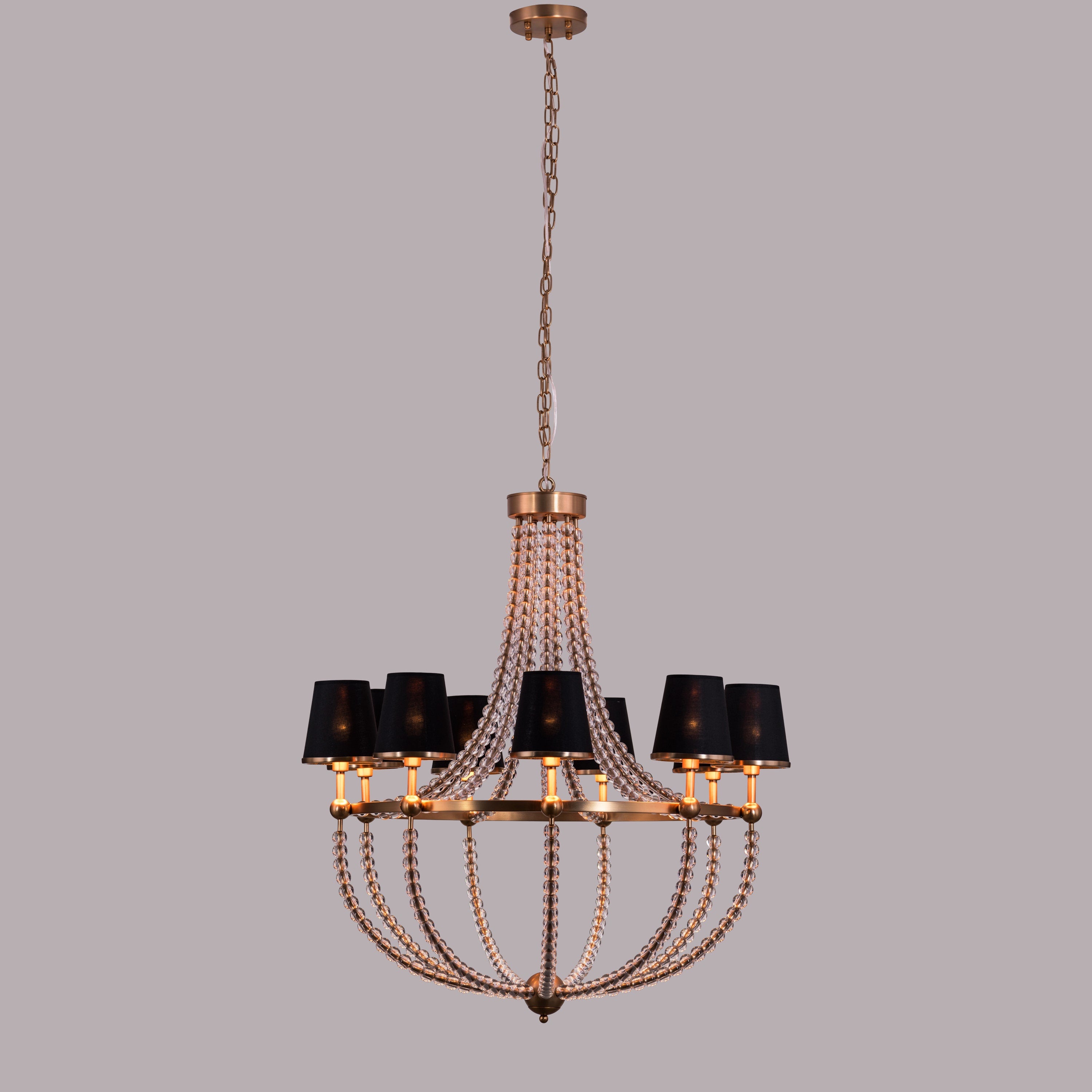 King's Gambit (Large, Gold) Crystal Chandelier