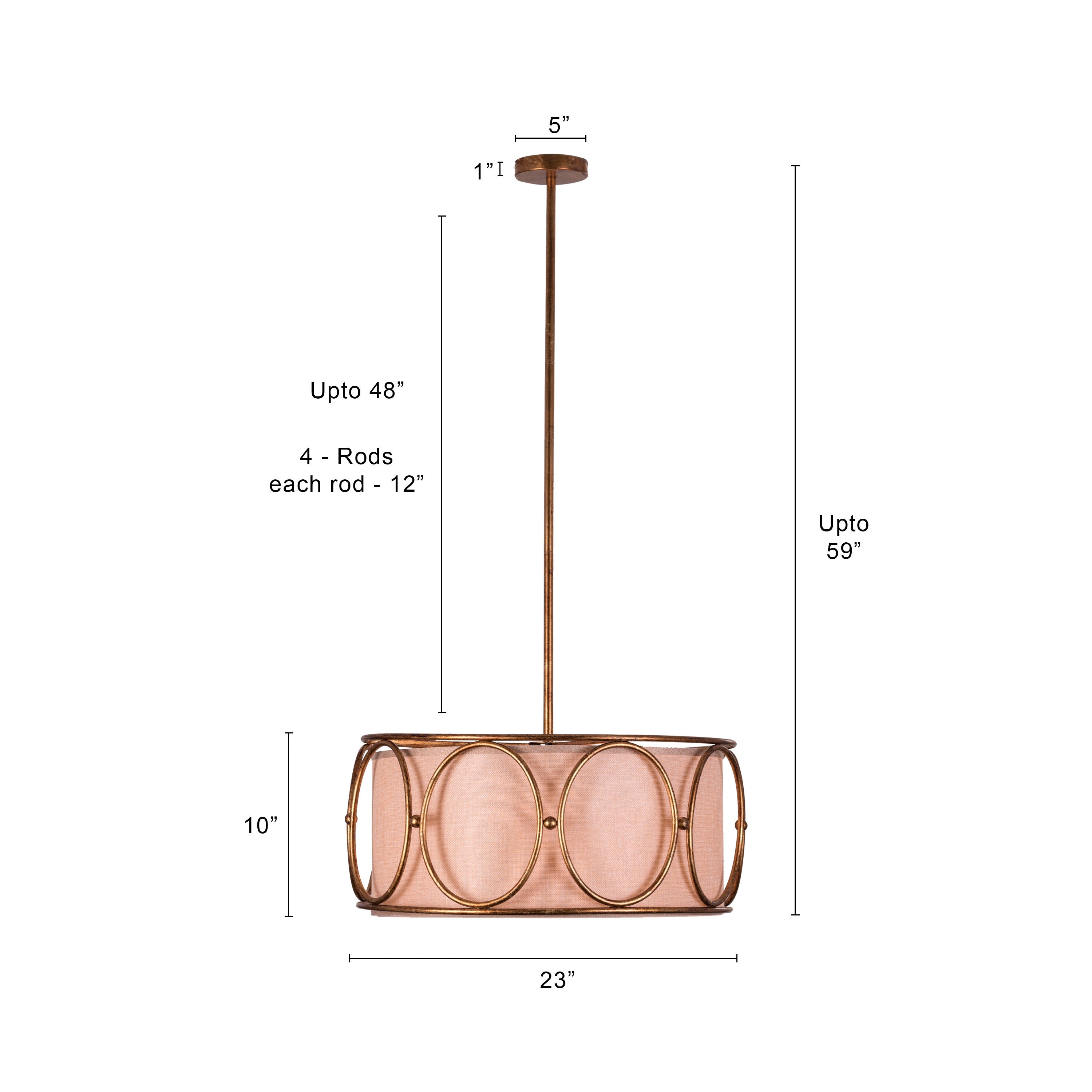 Play Our Song (Gold Foil Gilded) Pendant Light