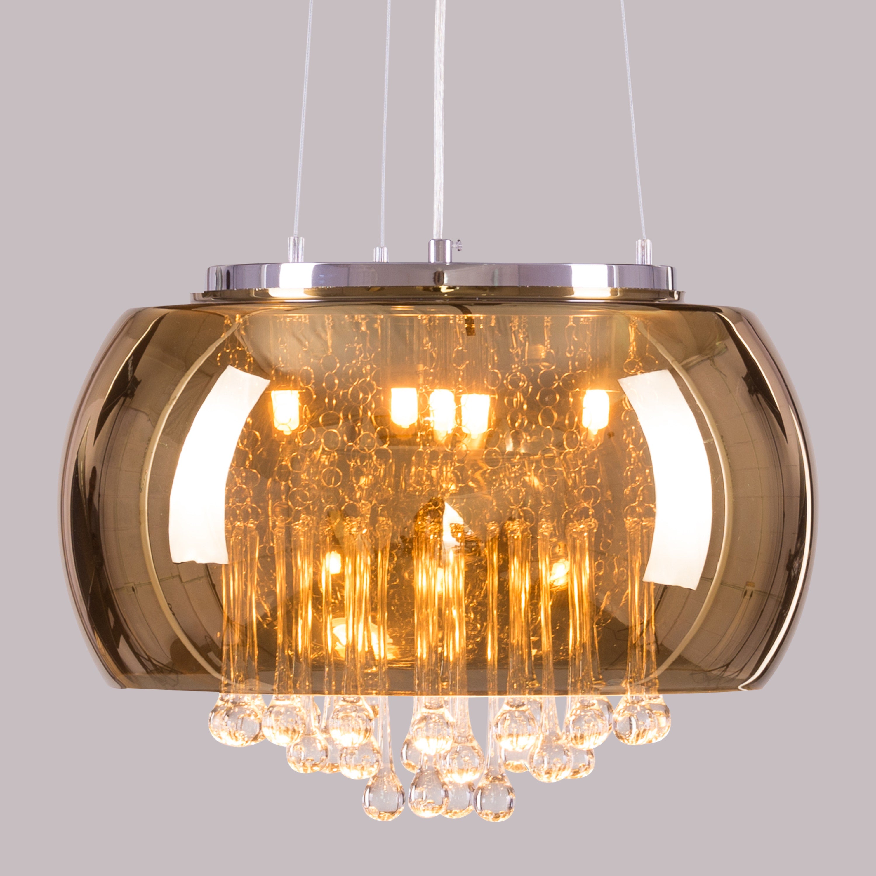 Enchanted (40 cm, Gold, Mirror Finish) Crystal Chandelier