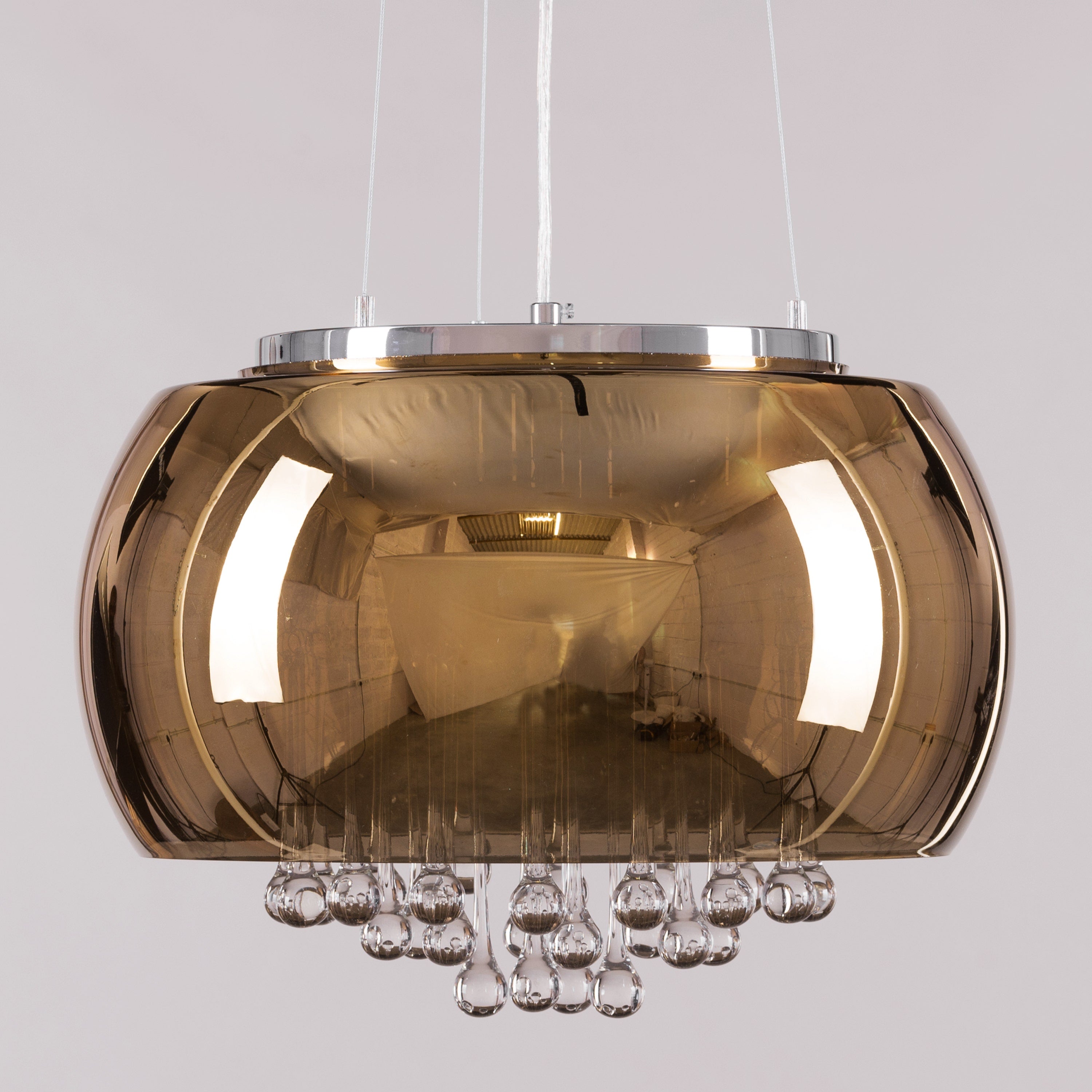 Enchanted (40 cm, Gold, Mirror Finish) Crystal Chandelier