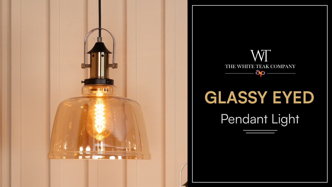 Glassy Eyed (Amber) Glass Pendant Light