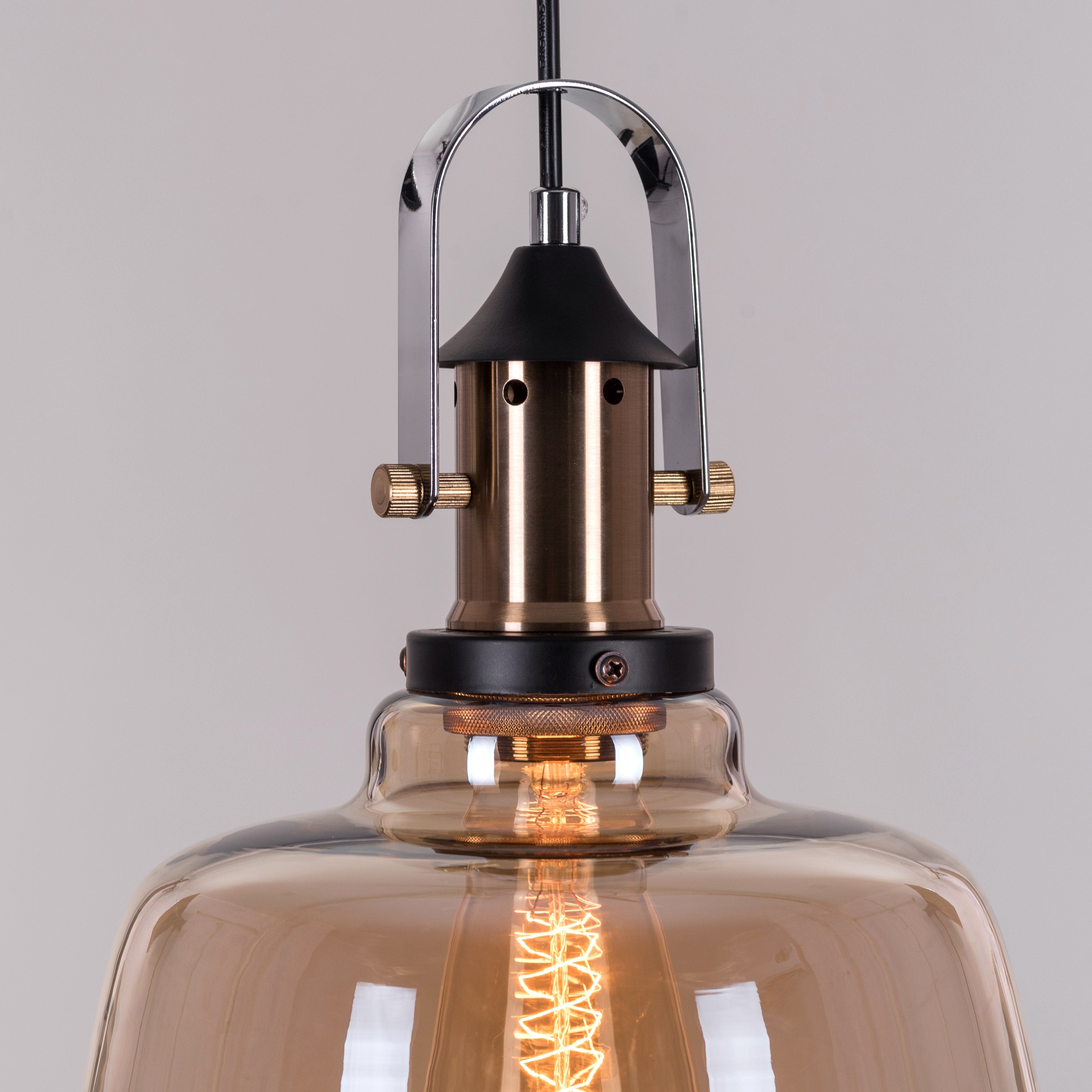Glassy Eyed (Amber) Glass Pendant Light