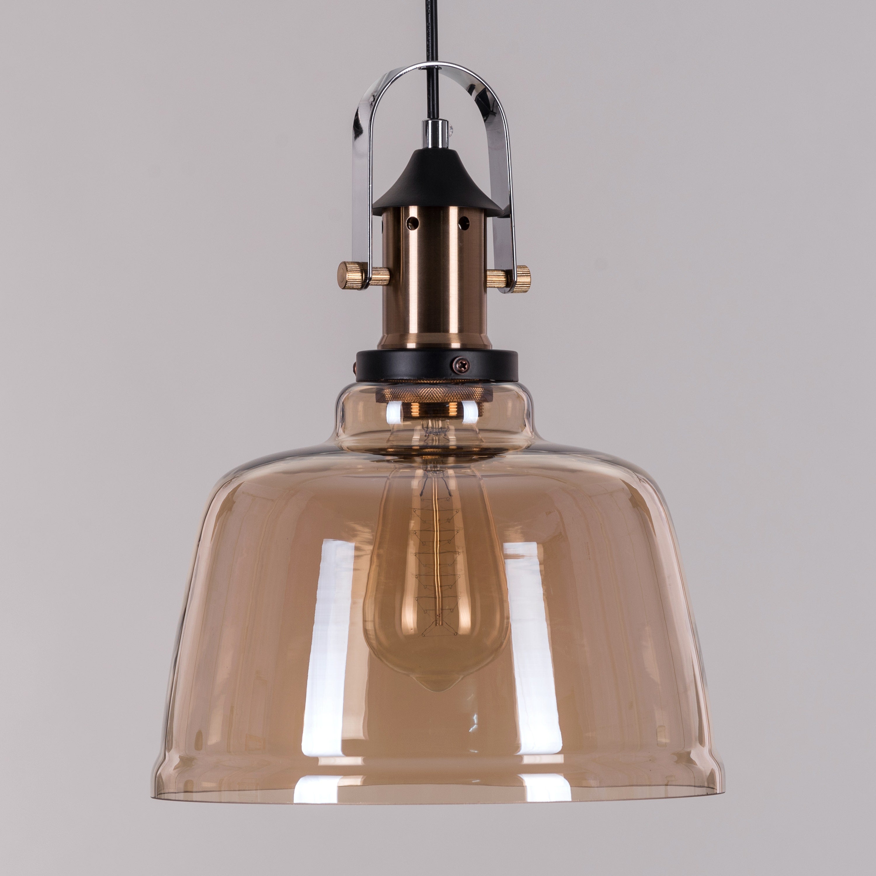 Glassy Eyed (Amber) Glass Pendant Light