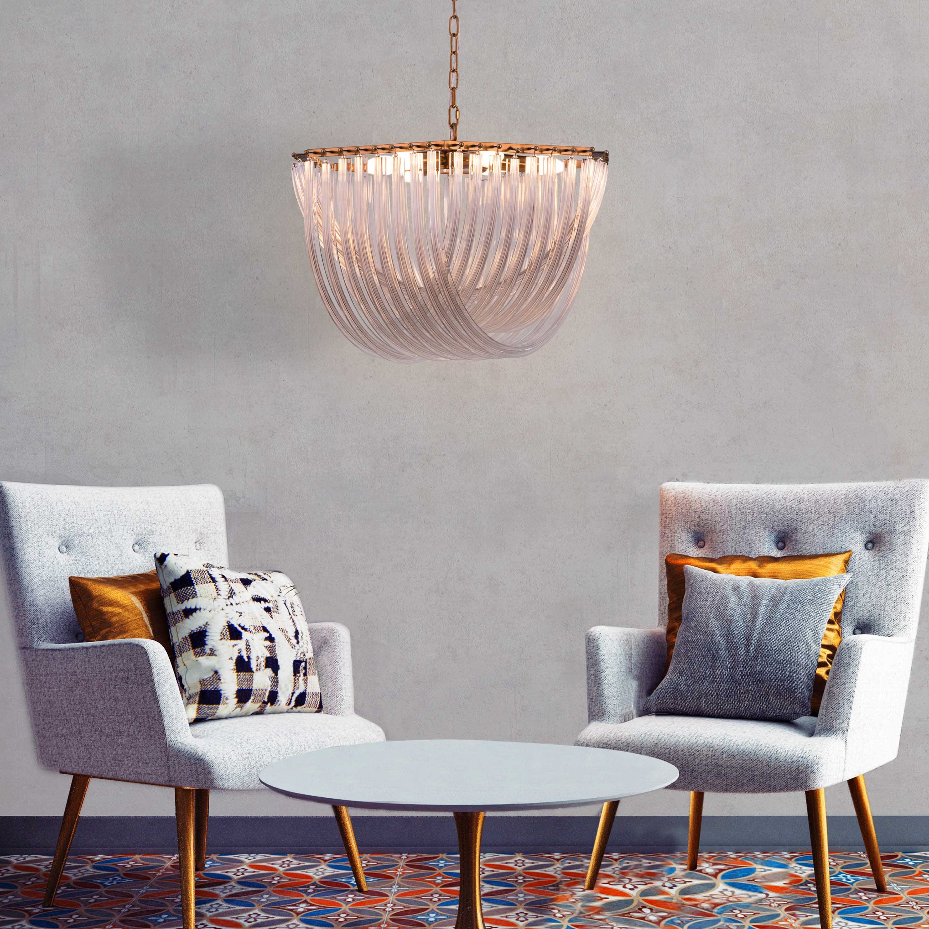 Golden Gaze (Small, Gold) Fiber Glass Chandelier