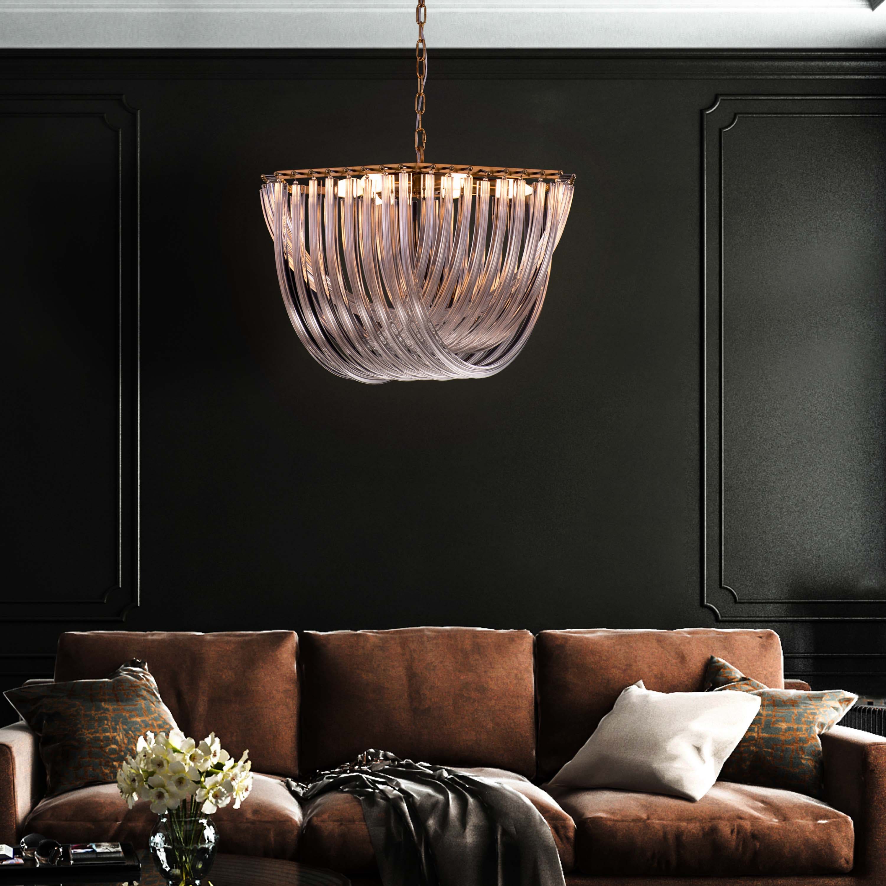 Golden Gaze (Small, Gold) Fiber Glass Chandelier