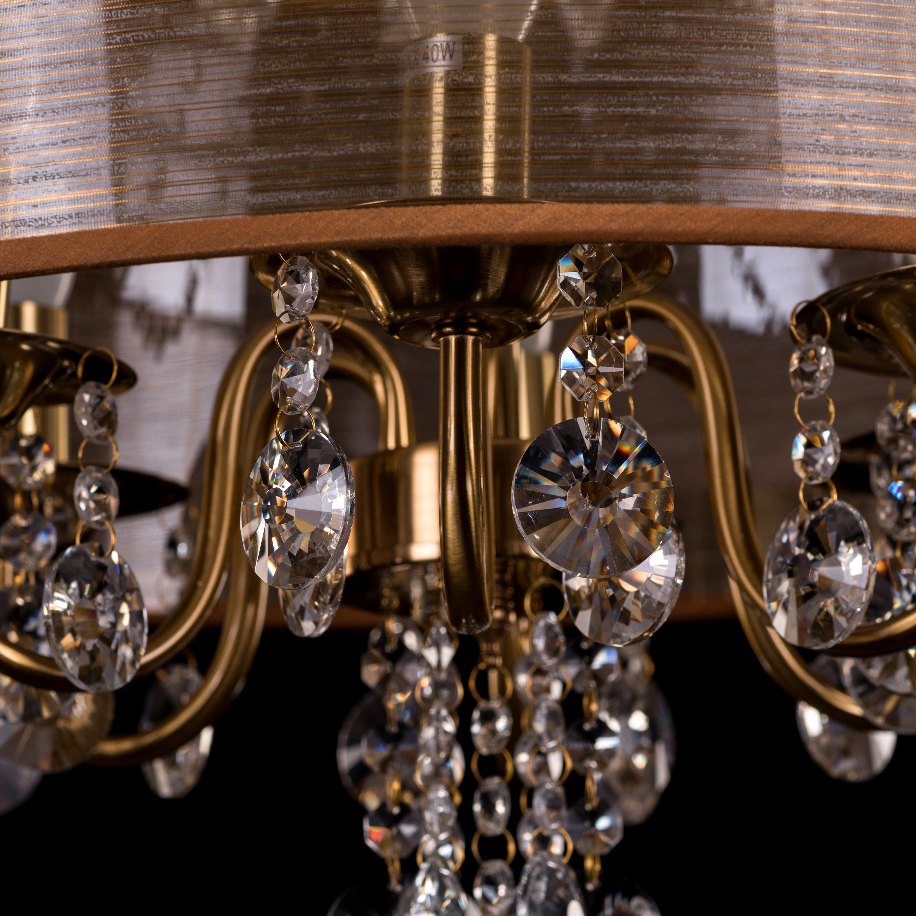 So In Love (Small, Gold) Crystal Chandelier