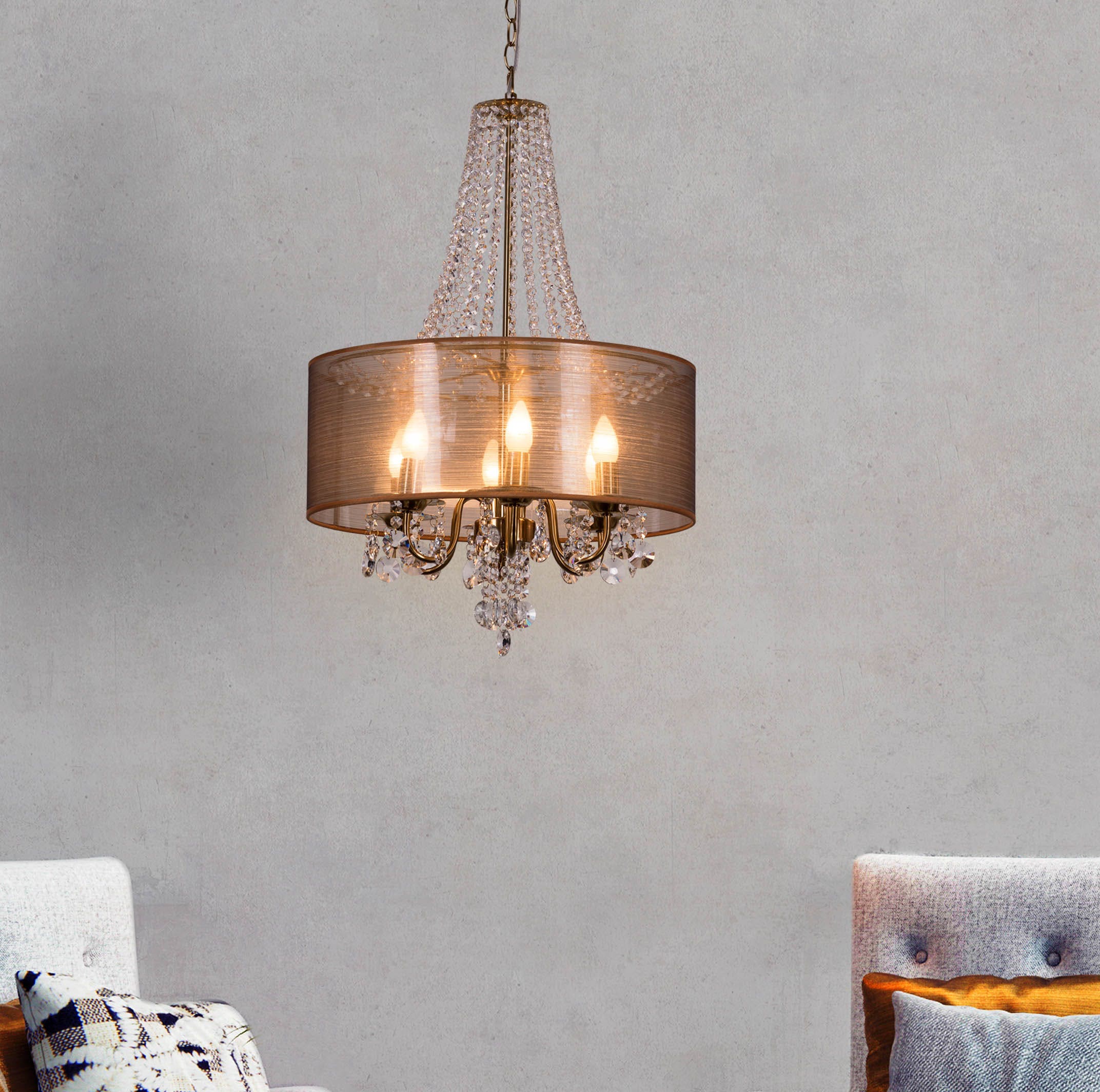 So In Love (Small, Gold) Crystal Chandelier