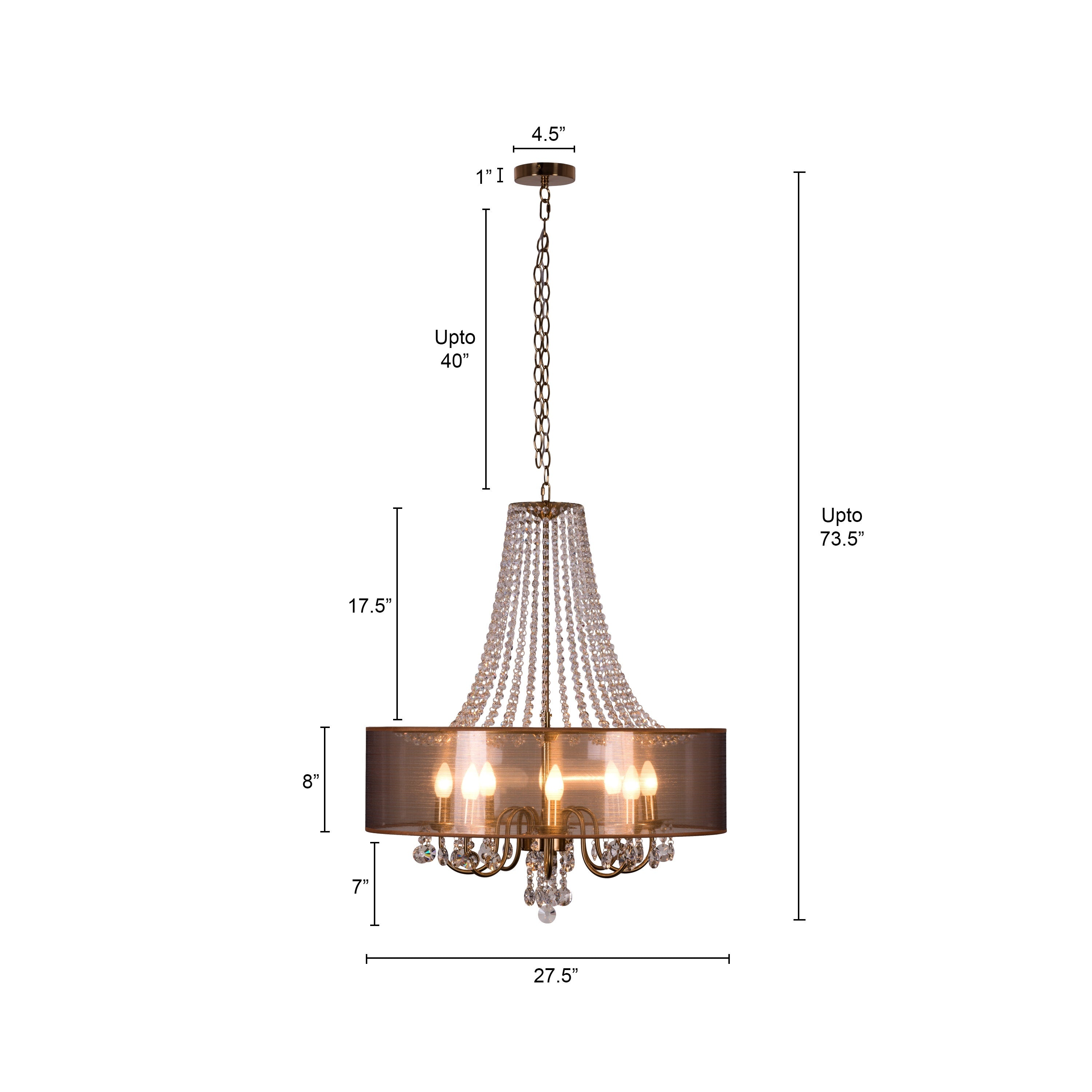 So In Love (Large, Gold) Crystal Chandelier