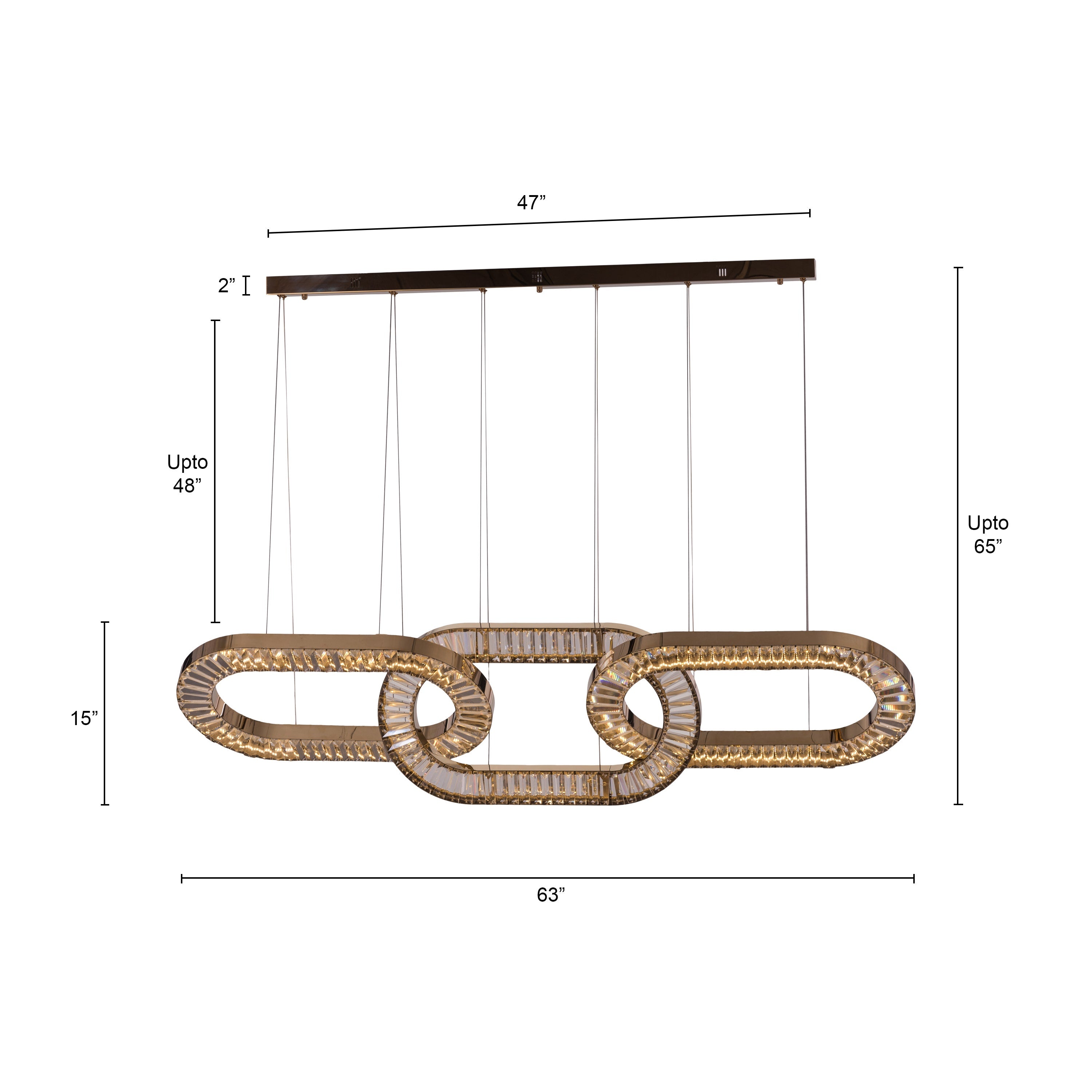 Welcome to Beverly Hills Grand (Large, Gold, 3 Color Dimmable LED With Remote Control) Crystal Chandelier