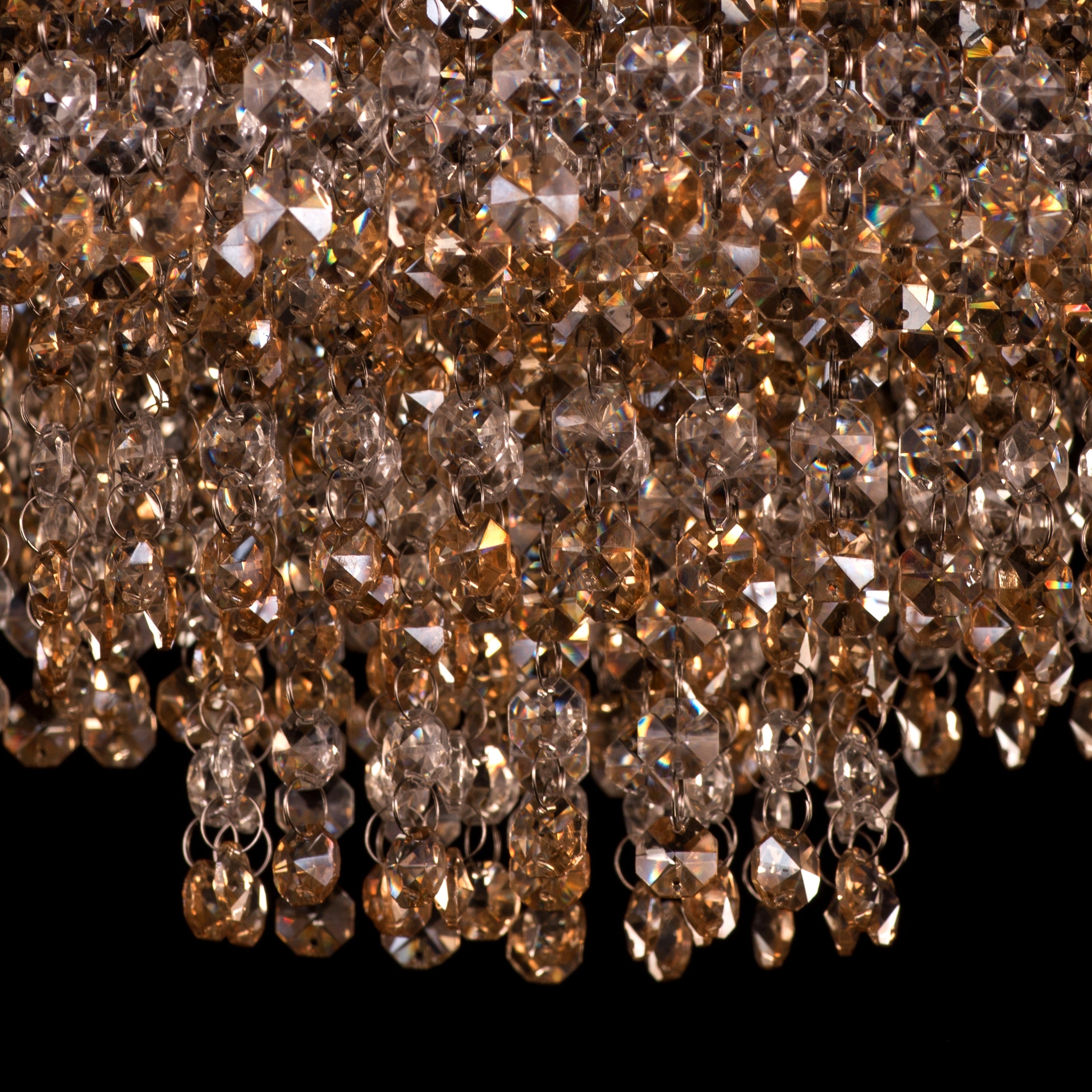 Black Tie (Small, Gold) Crystal Chandelier