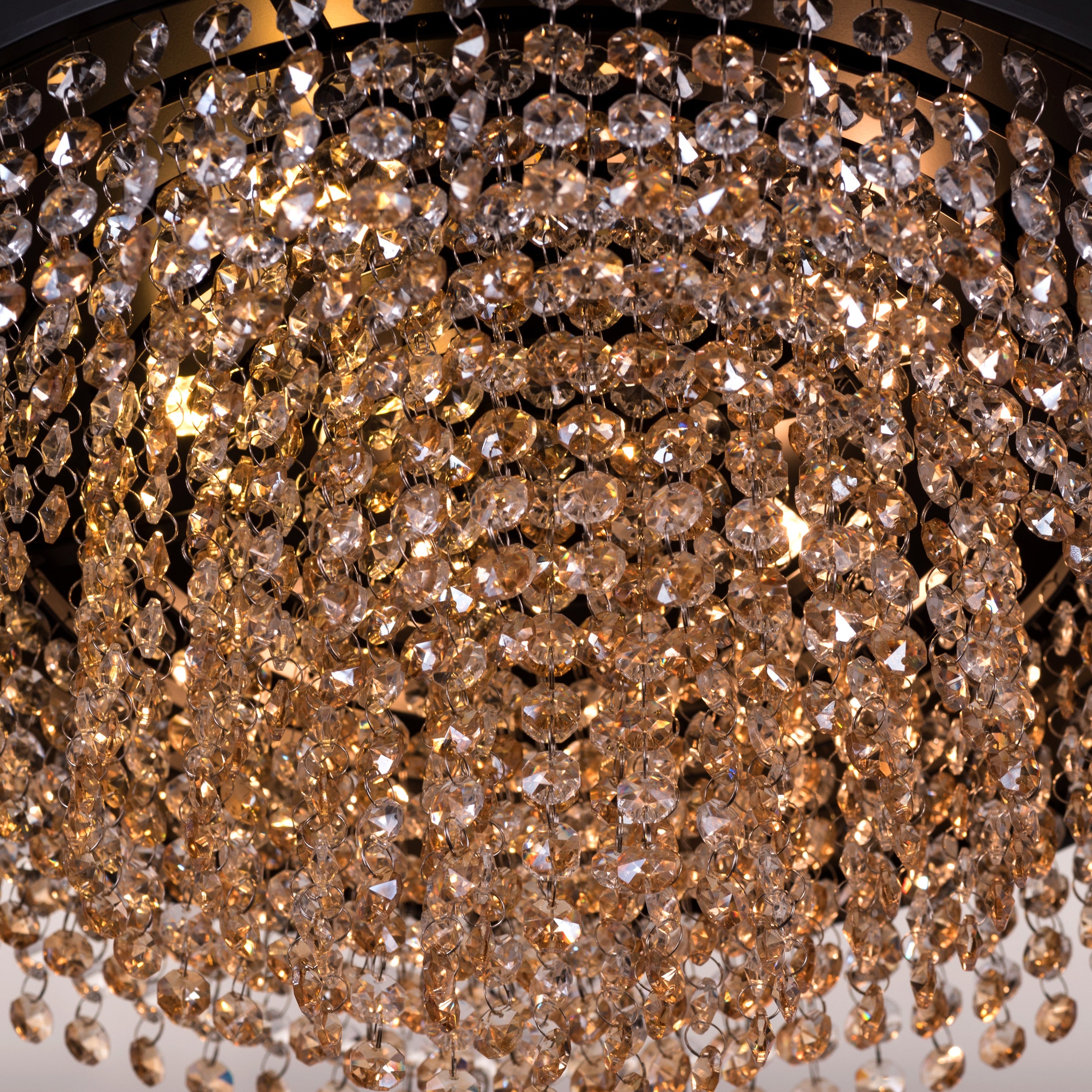 Black Tie (Small, Gold) Crystal Chandelier