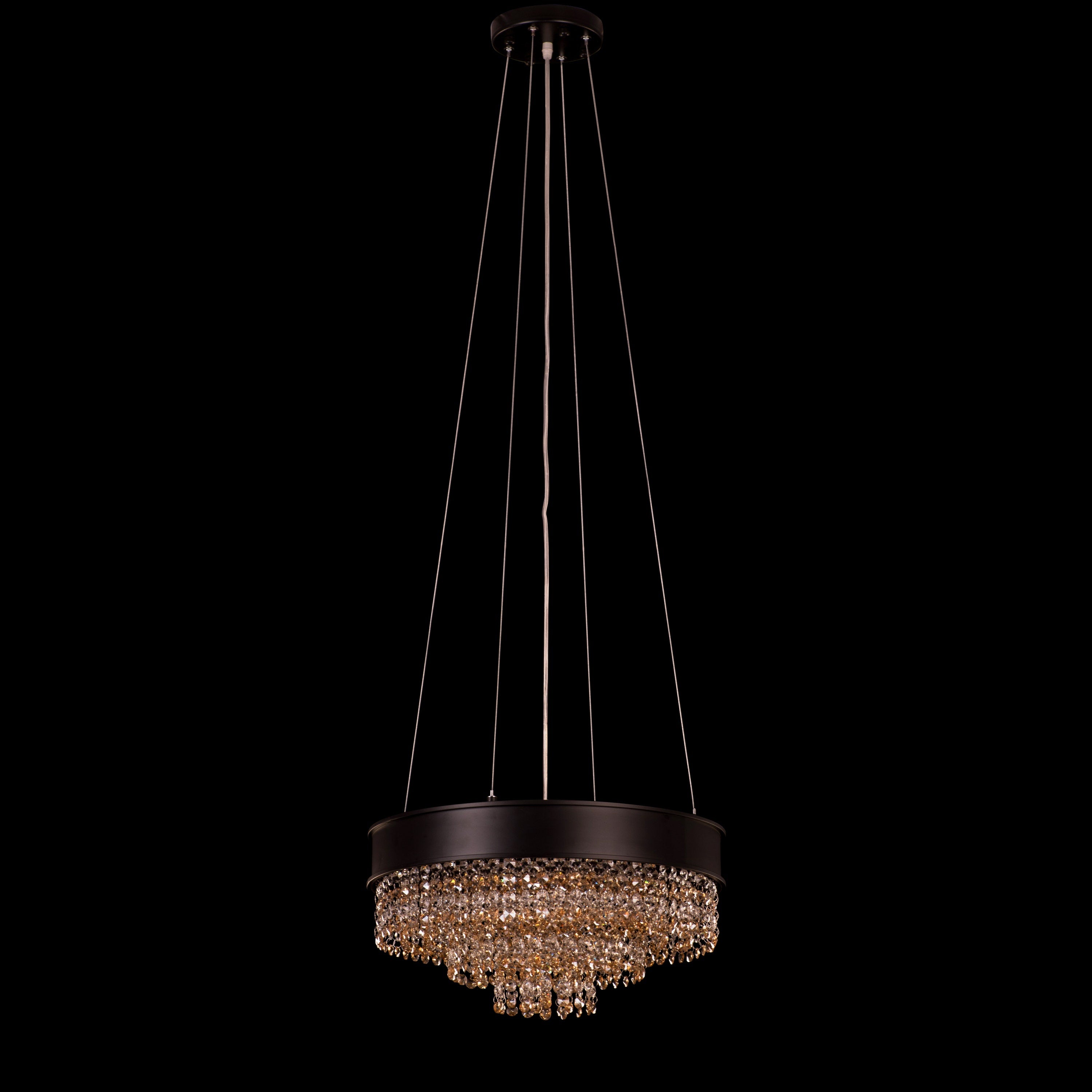 Black Tie (Small, Gold) Crystal Chandelier