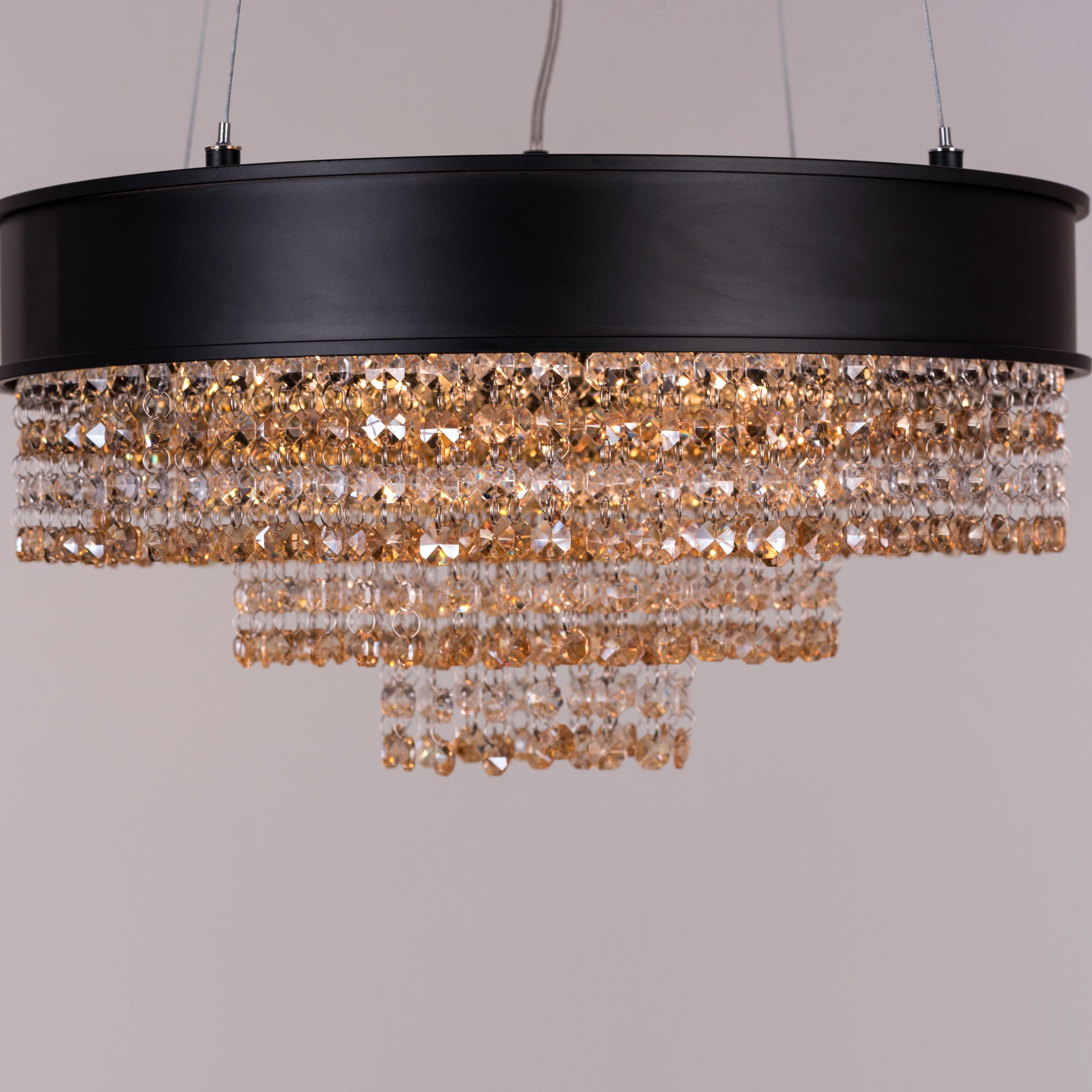 Black Tie (Small, Gold) Crystal Chandelier