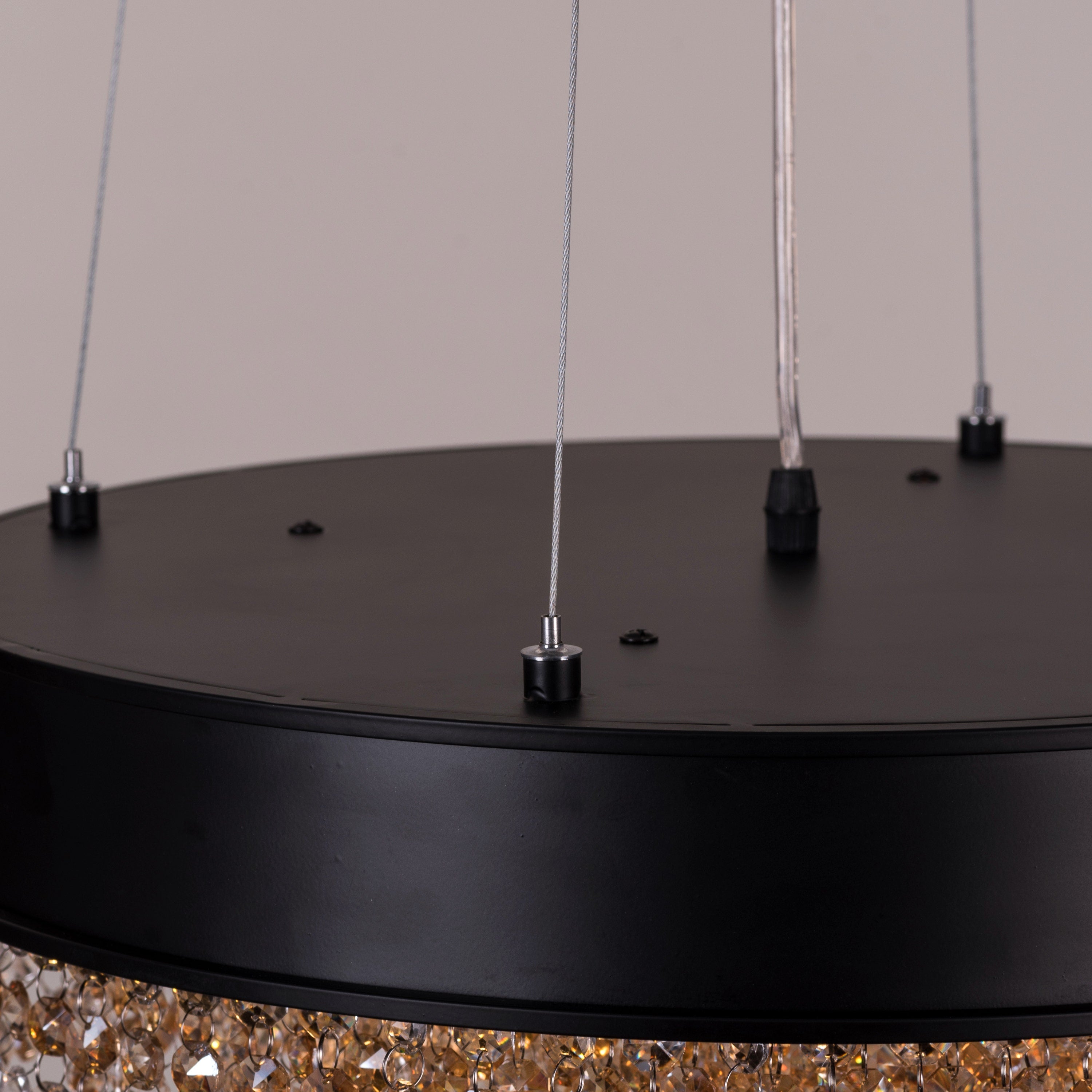 Black Tie (Small, Gold) Crystal Chandelier