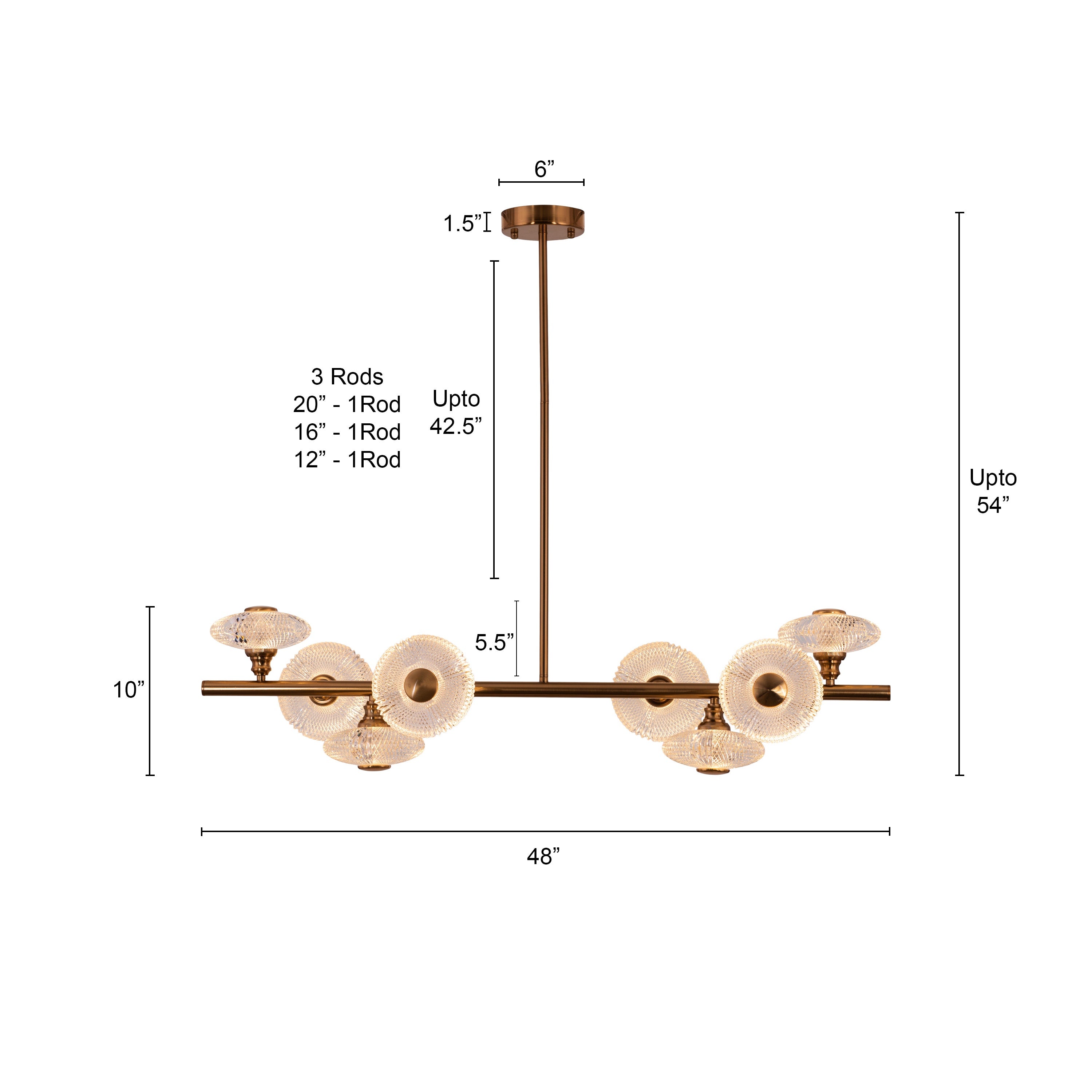 Symbols Of Love (Large, Gold) Chandelier