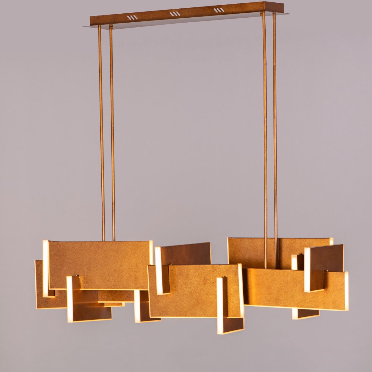 Fires Of Heaven (Large, Grunge Gold, 3 Color Dimmable LED with Remote Control) Chandelier