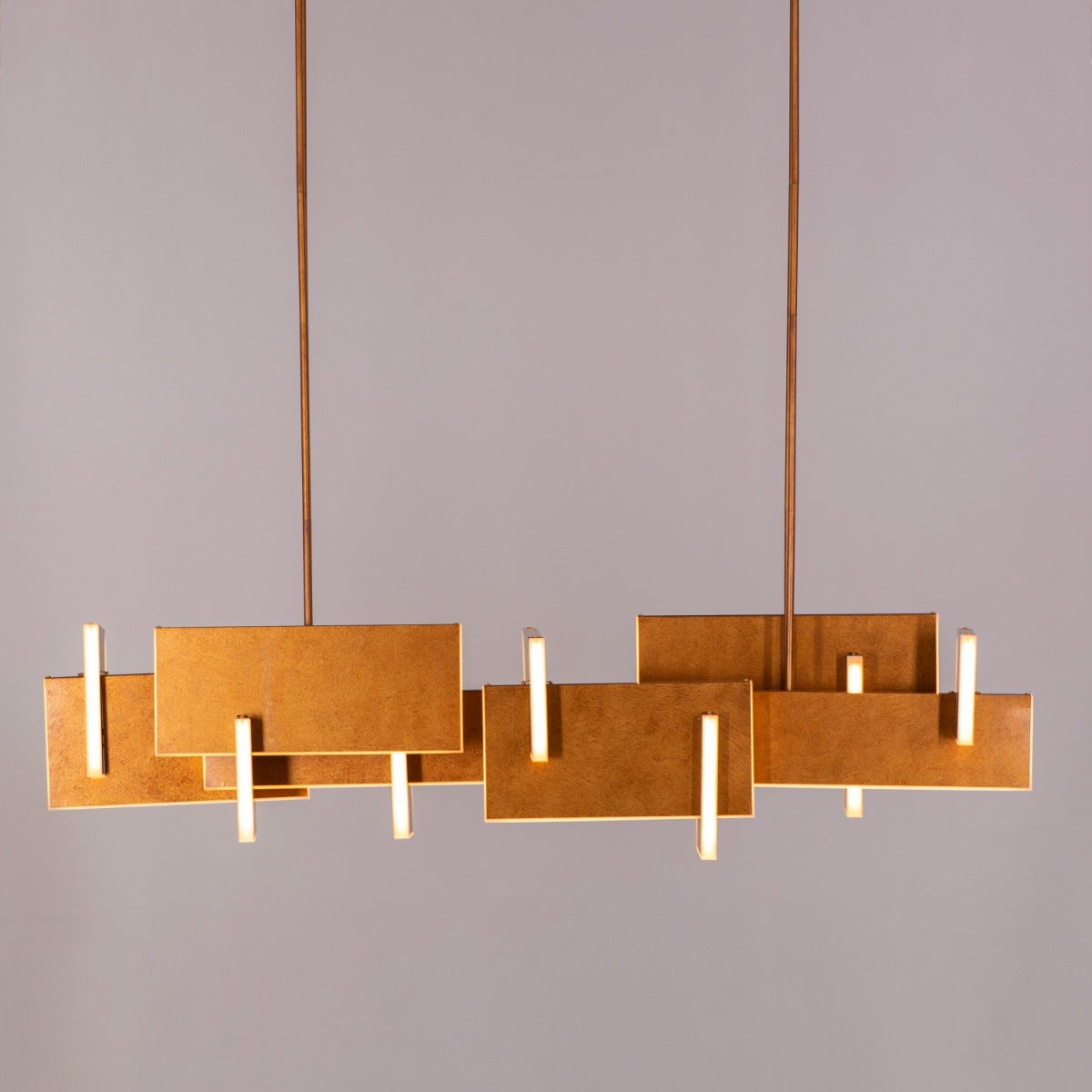 Fires Of Heaven (Large, Grunge Gold, 3 Color Dimmable LED with Remote Control) Chandelier