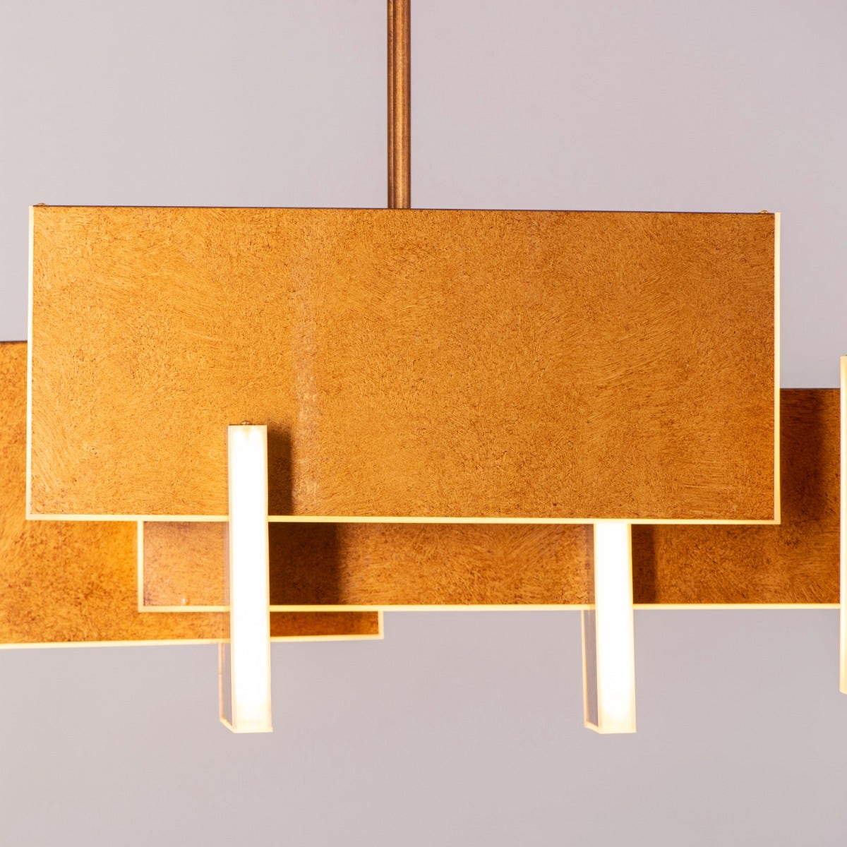 Fires Of Heaven (Large, Grunge Gold, 3 Color Dimmable LED with Remote Control) Chandelier