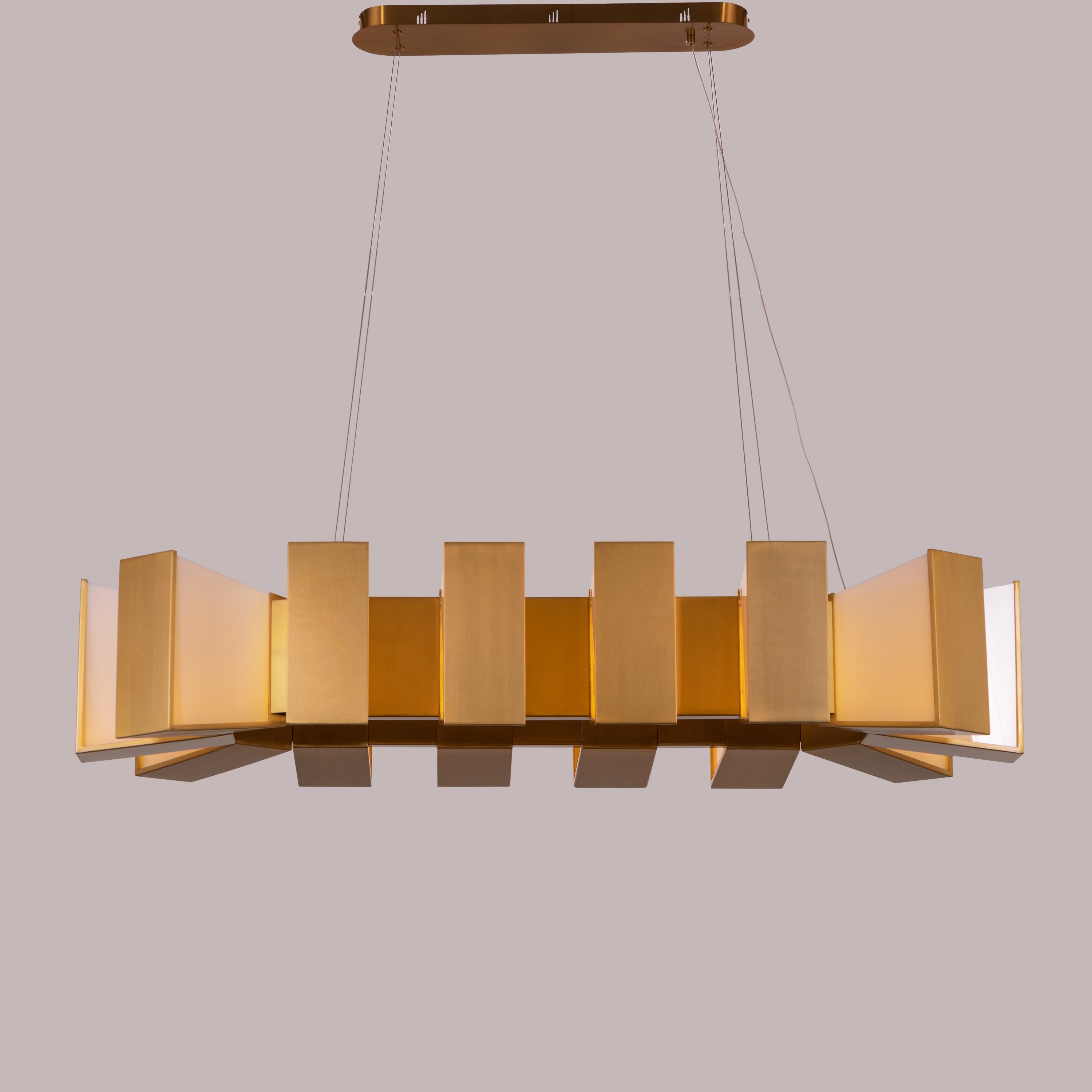 Daydreamer (Large, Oval, Gold, 3 Color Dimmable LED with Remote Control) Chandelier