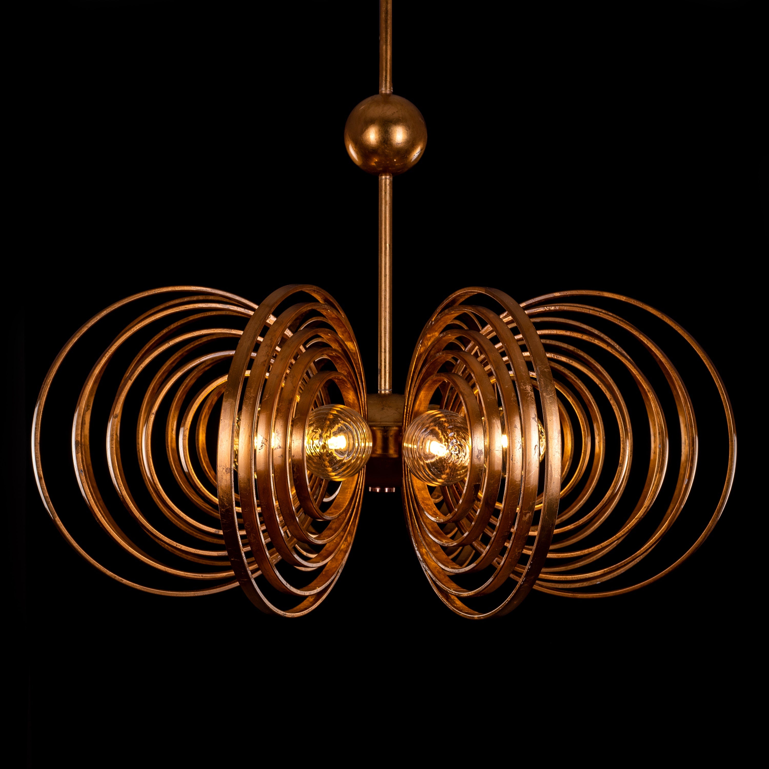 Time To Shine (Large, Antique Gold Foil Gilded) Chandelier