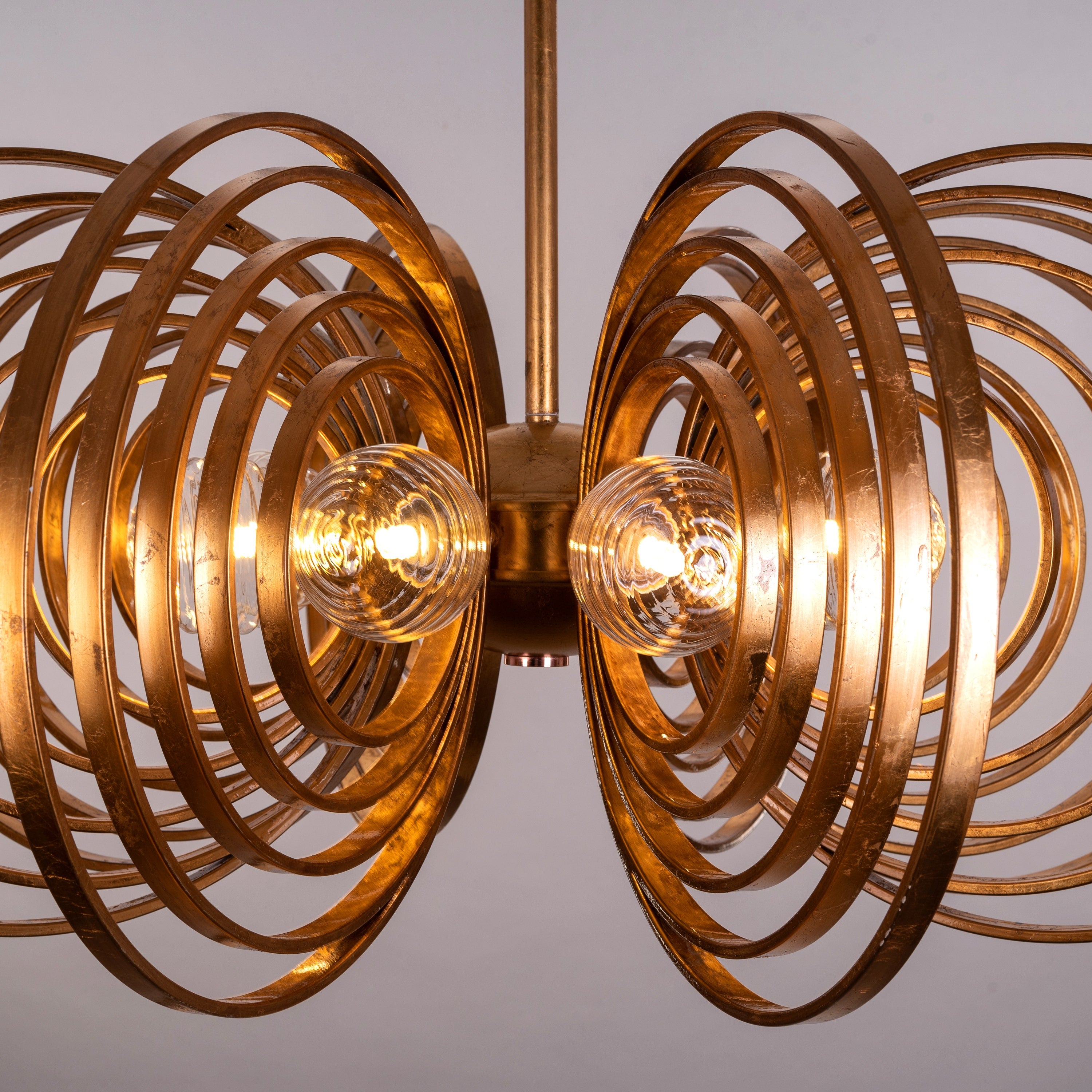 Time To Shine (Large, Antique Gold Foil Gilded) Chandelier