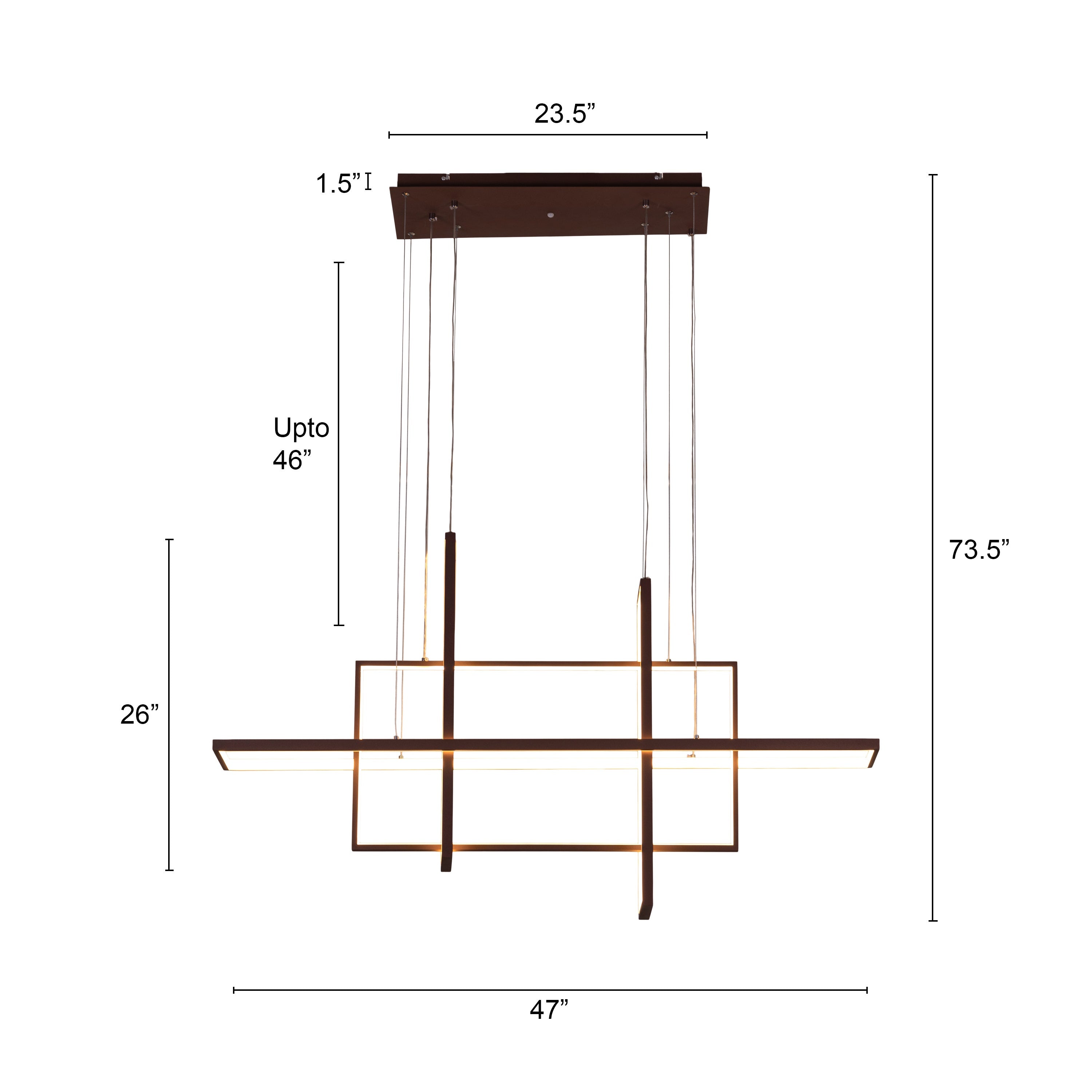 Memory Lane (Large, Brown, Dimmable LED with Remote Control) Chandelier